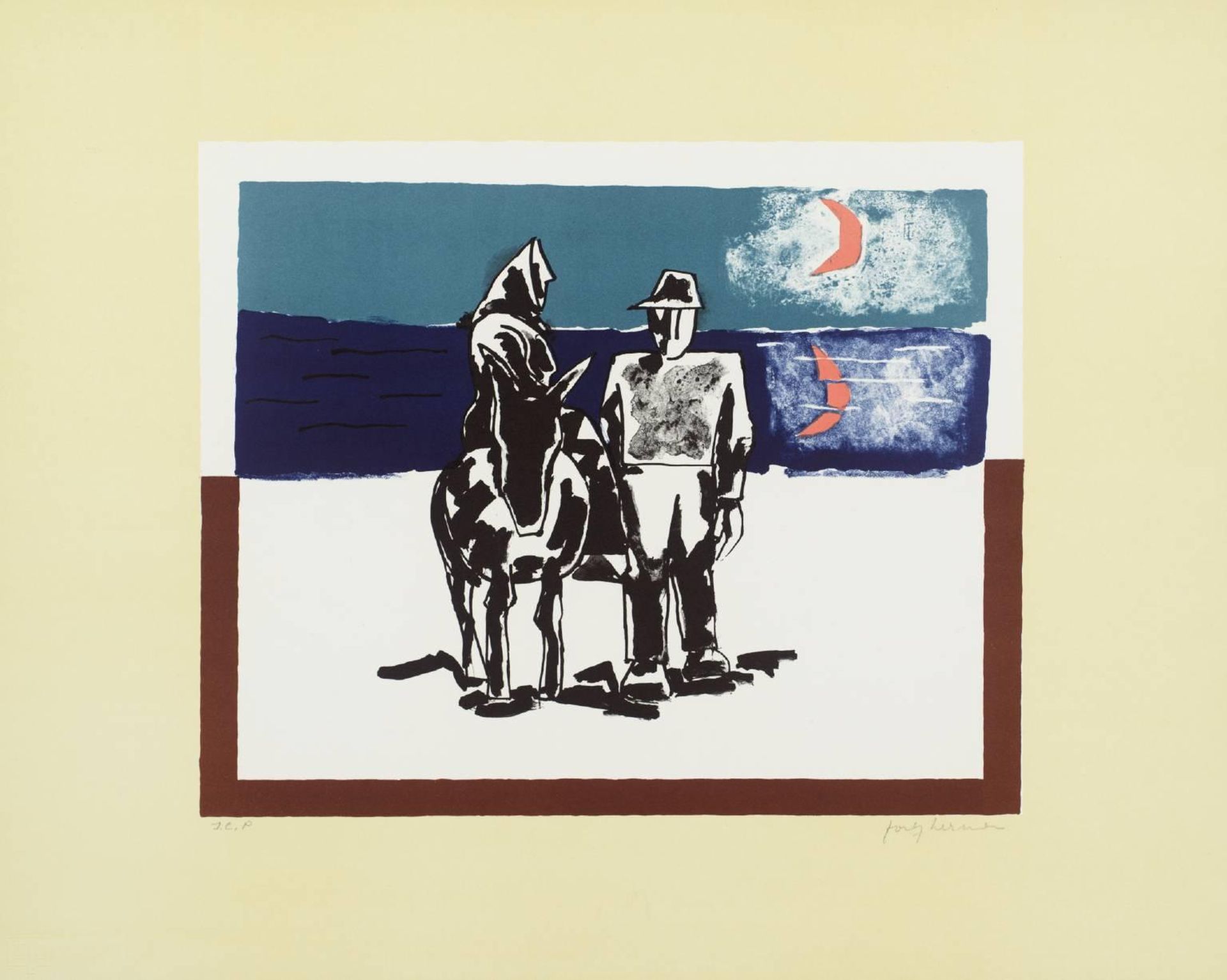On the Way Home by Josef Herman