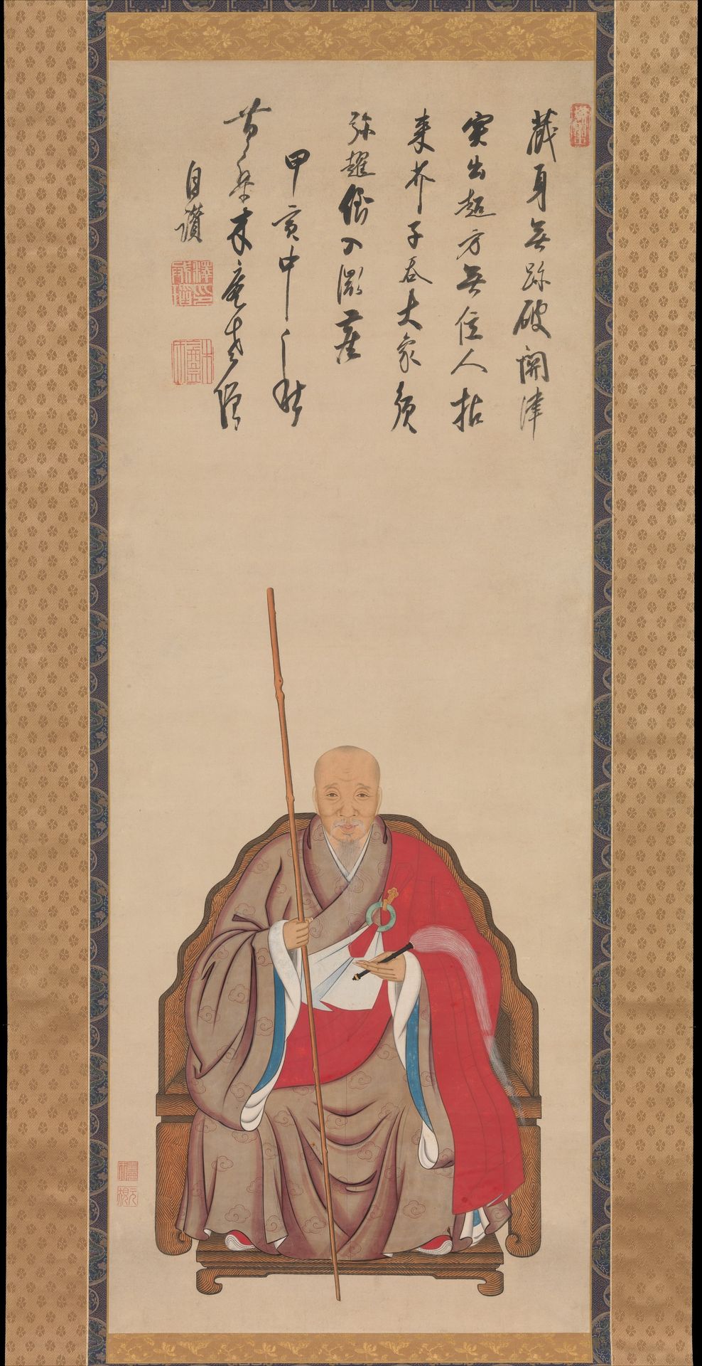 Portrait of Obaku Monk Mokuan by Kita Genki