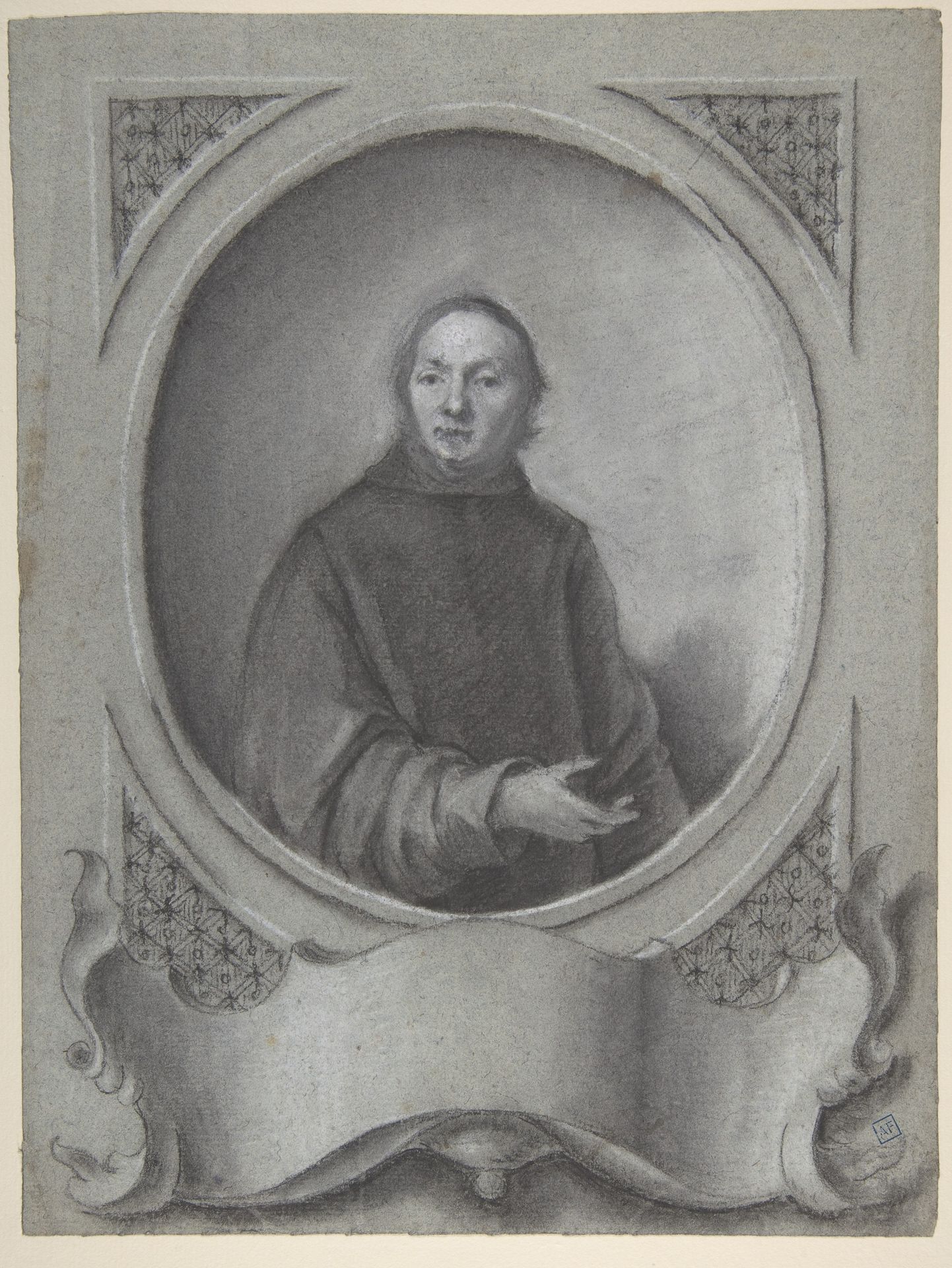 Portrait of a Man in a Monastic Habit by Bartolommeo Nazari (Nazzari)