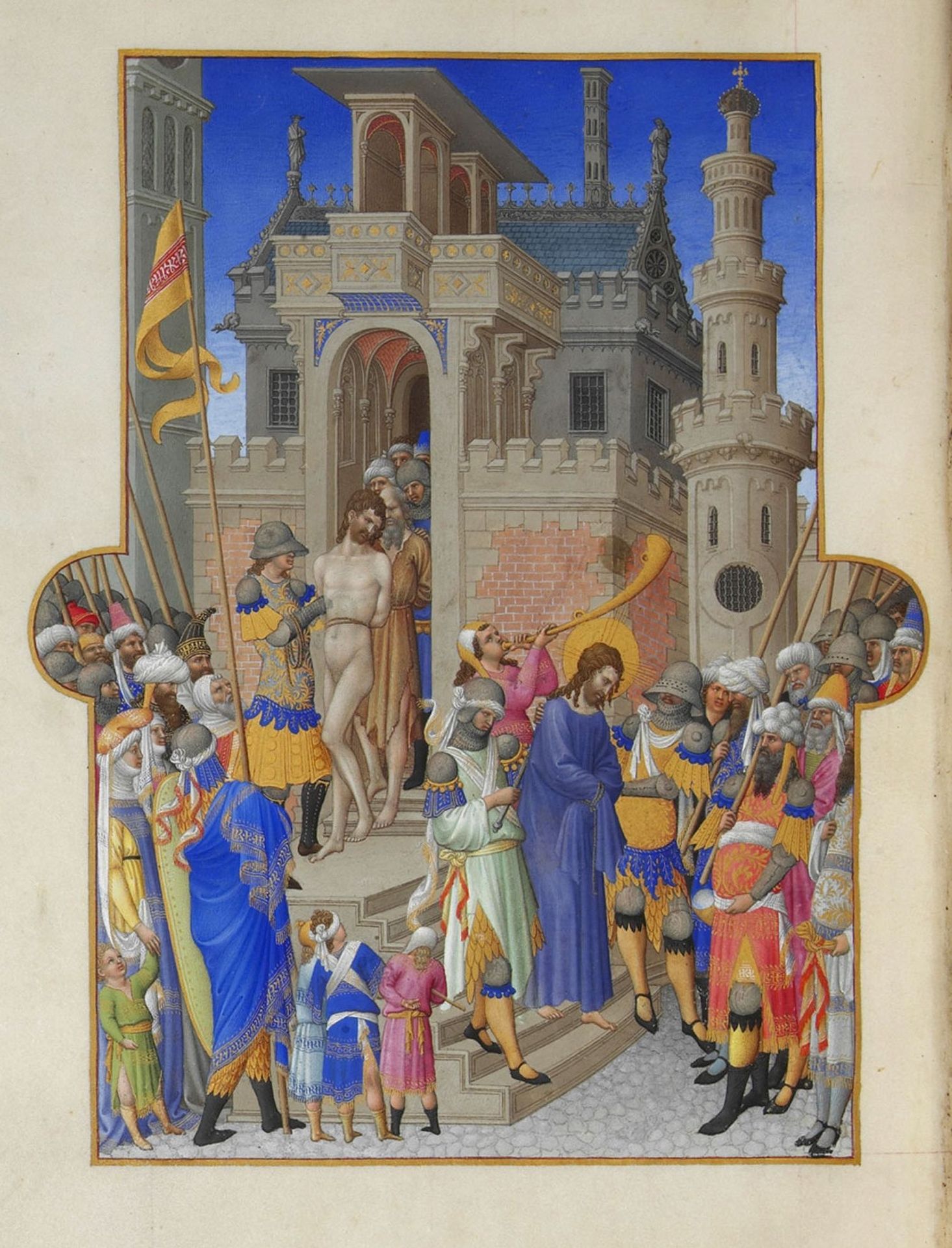 Christ Leaving the Praetorium by Limbourg brothers