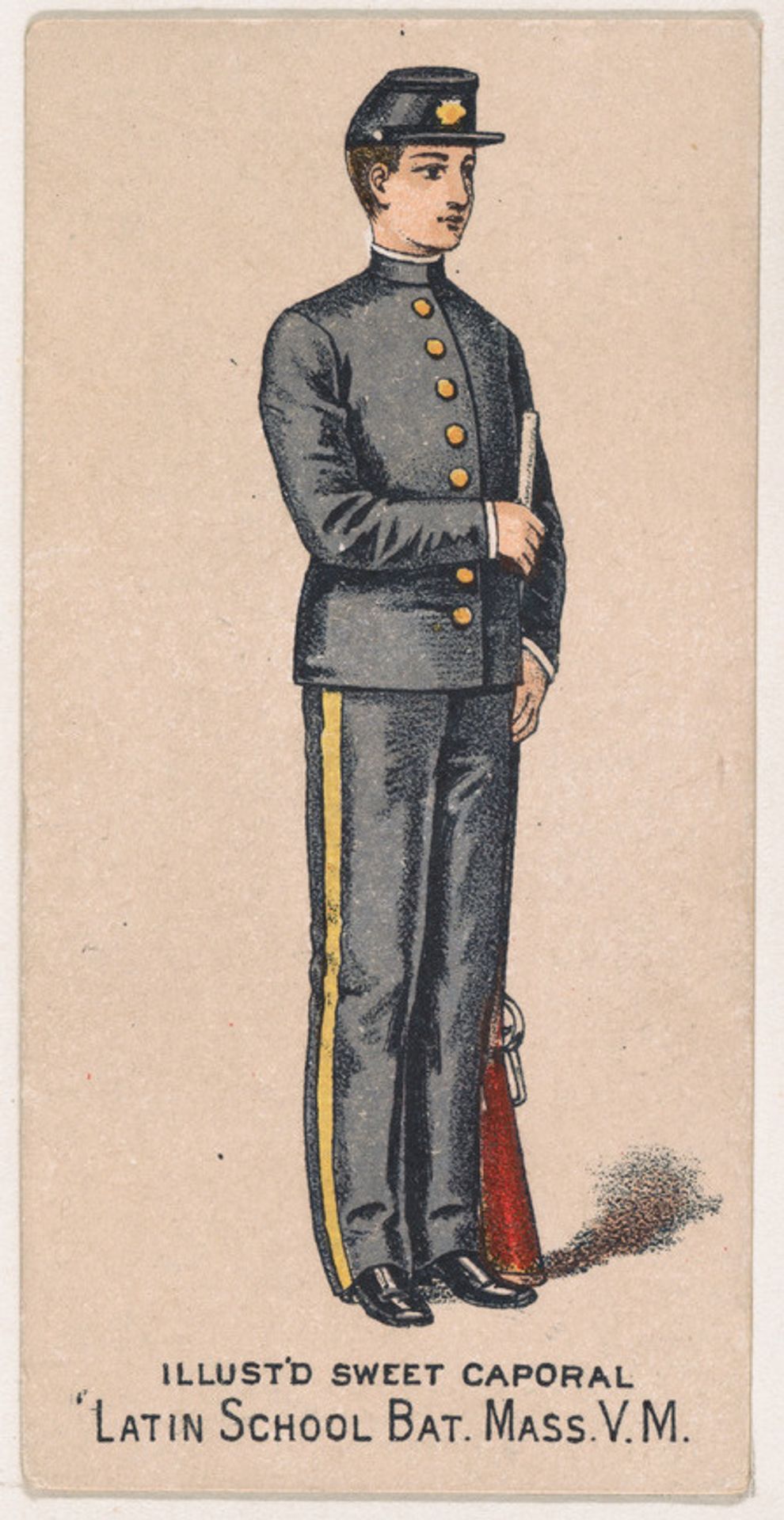 Latin School Bat., Massachusetts, V.M., from the Military Series (N224) issued by Kinney Tobacco Company to promote Sweet Caporal Cigarettes by Kinney Brothers Tobacco Company