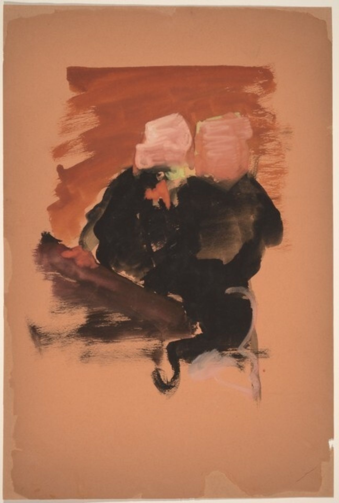 Two Figures Wearing Black [recto] by Mark Rothko