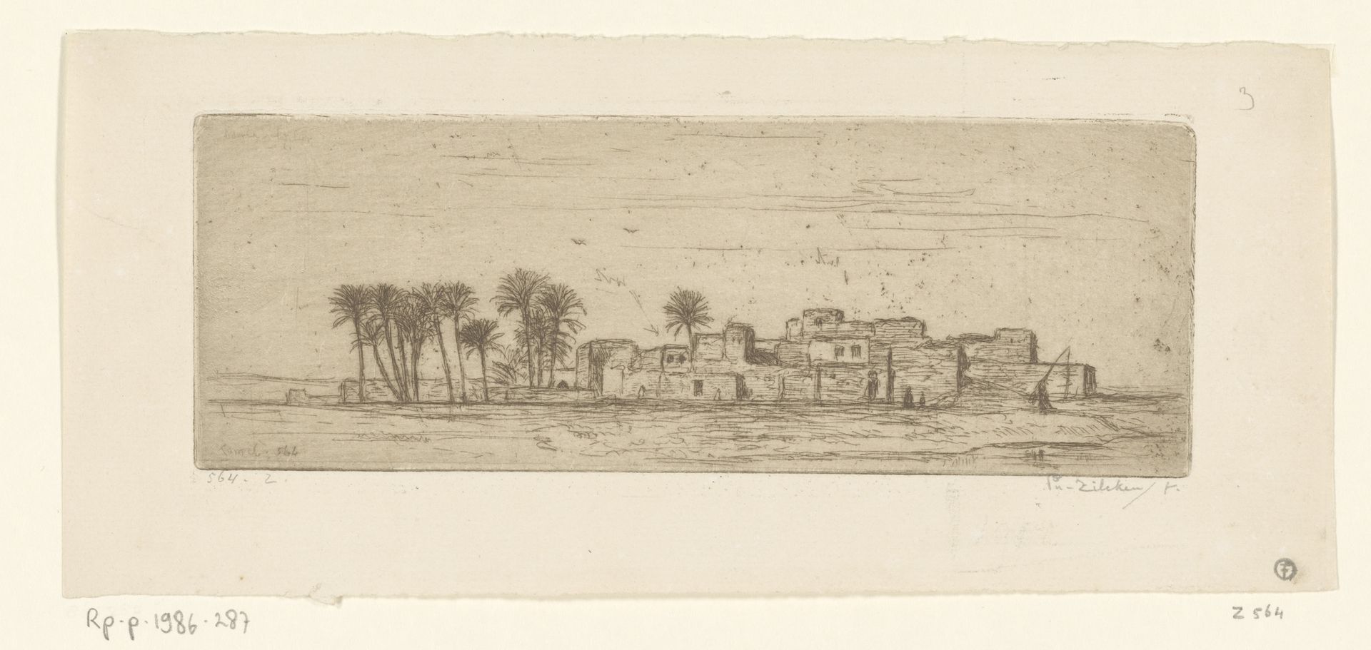 Gezicht op Côm Al-Akhdar by Philip Zilcken