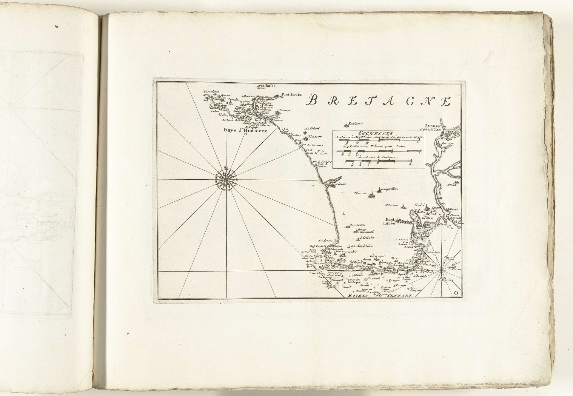 Kaart van de zuidkust van Bretagne, ca. 1702 by Anonymous