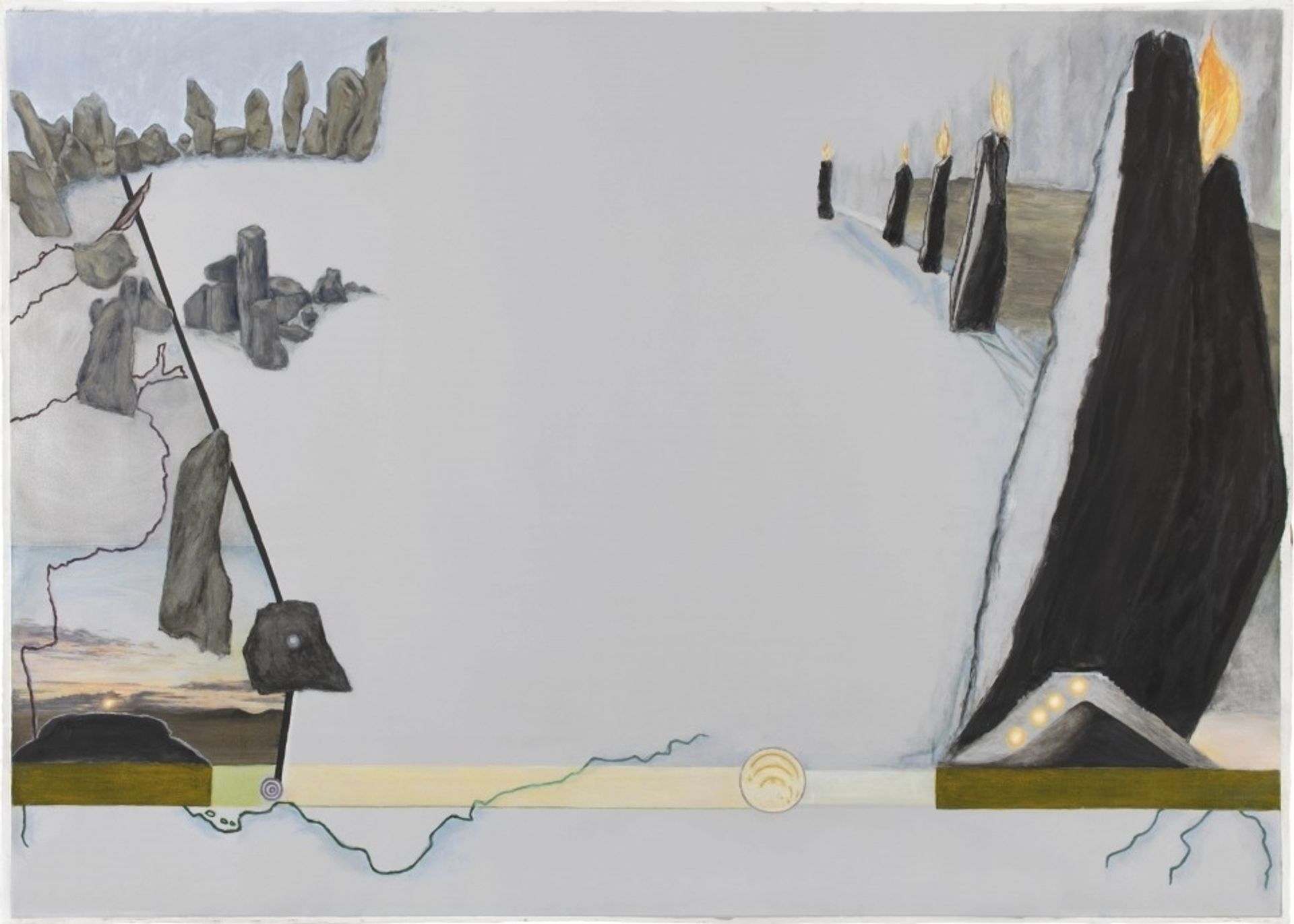 Dusk (Bands and End-Points) by Jo Baer