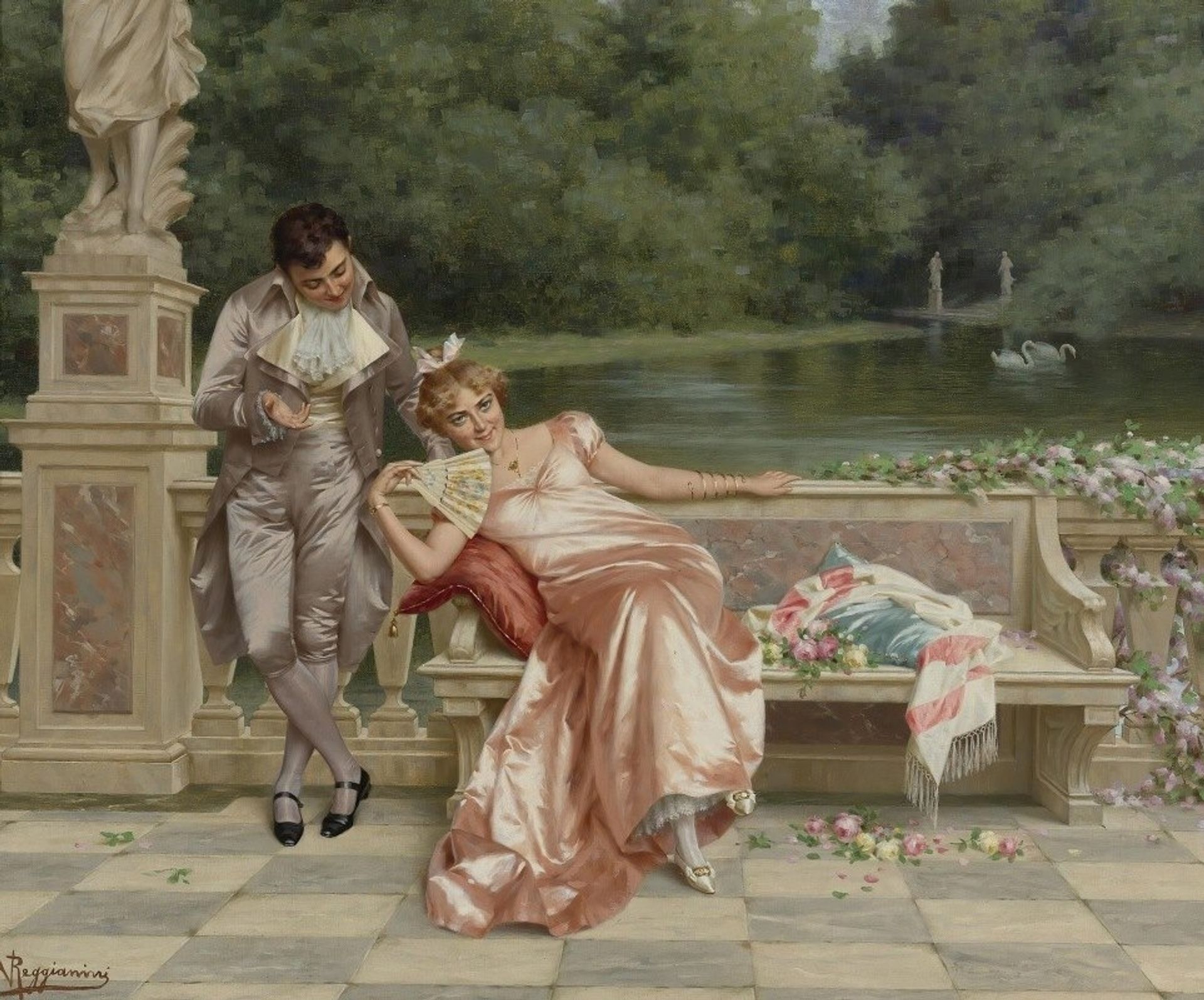 The flirtation by Vittorio Reggianini