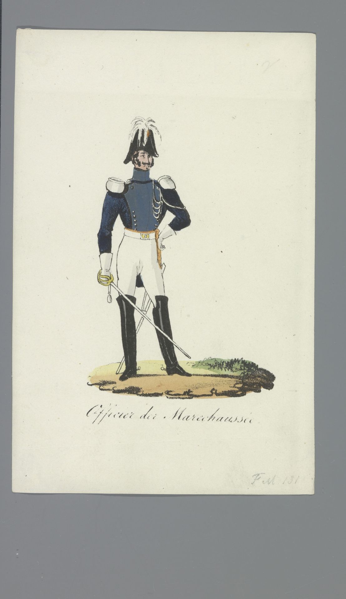 Officier der Marechaussée by Albertus Verhoesen