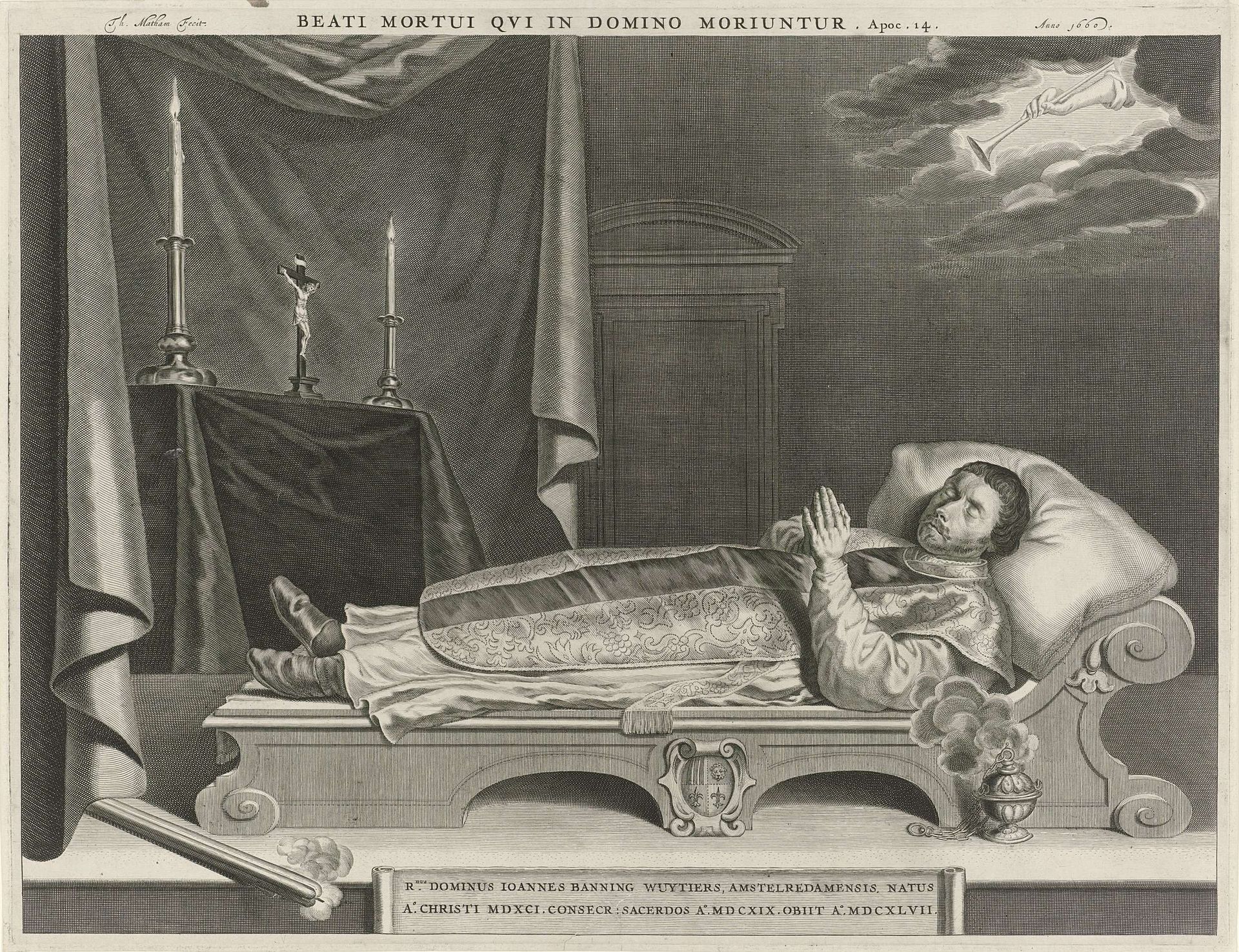 Praalbed van Joannes Banning Wuytiers by Theodor Matham