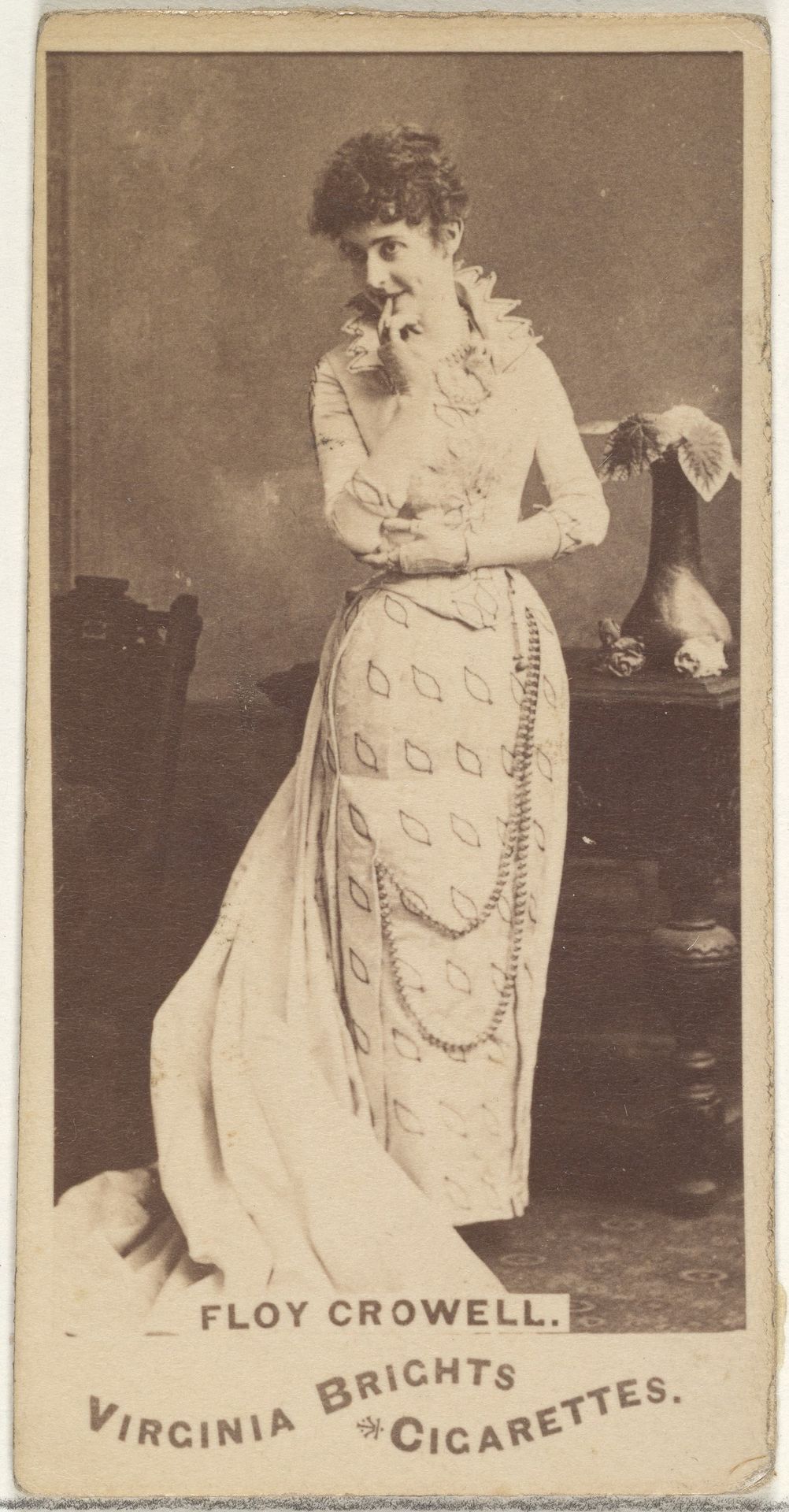 Floy Crowell, from the Actors and Actresses series (N45, Type 1) for Virginia Brights Cigarettes by Allen & Ginter