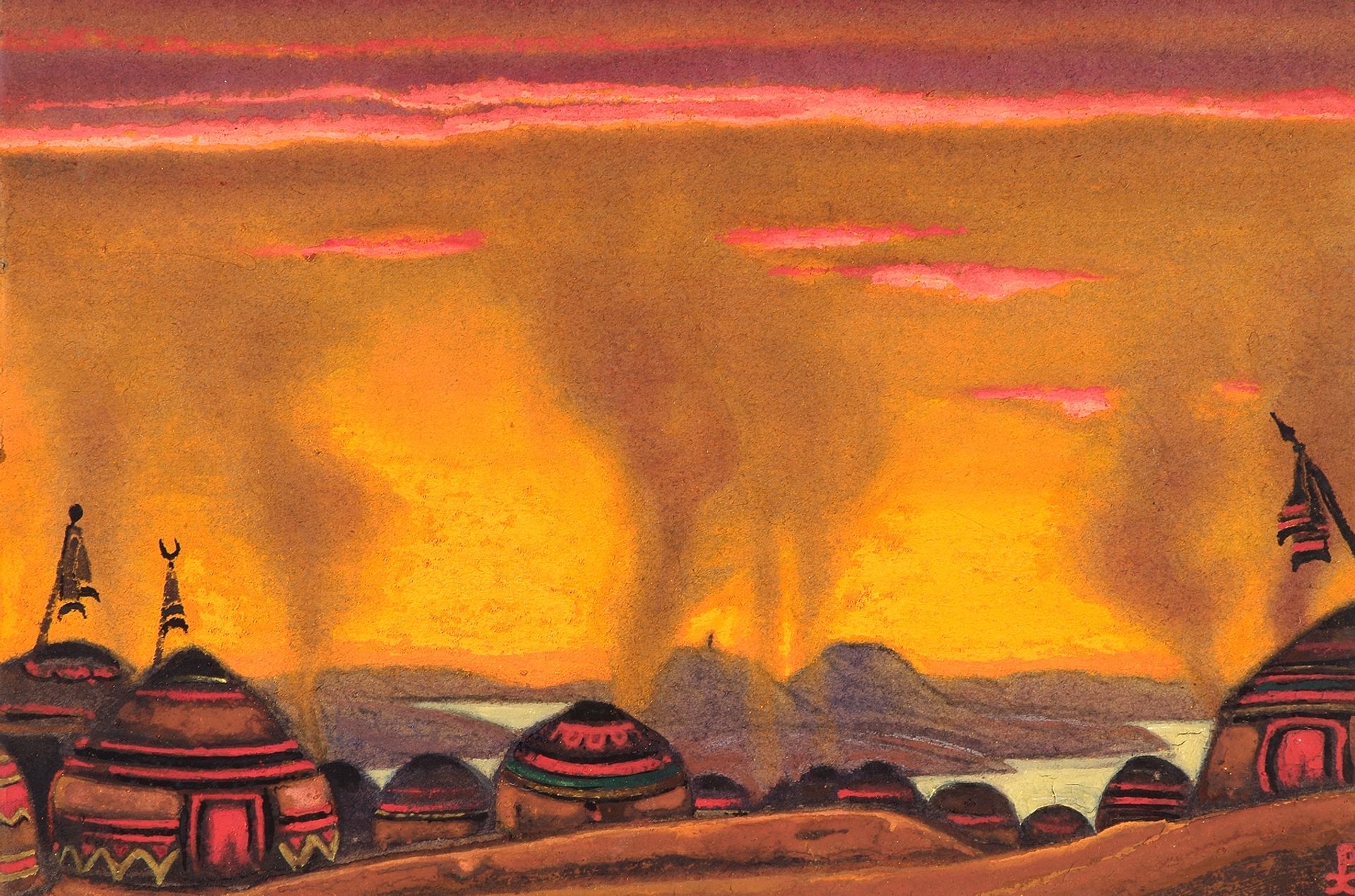 Polovtsian camp by Nicholas Roerich
