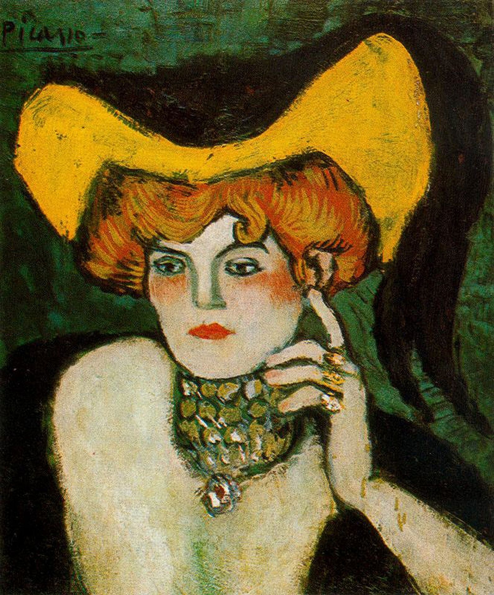 Woman with necklace of gems by Pablo Picasso