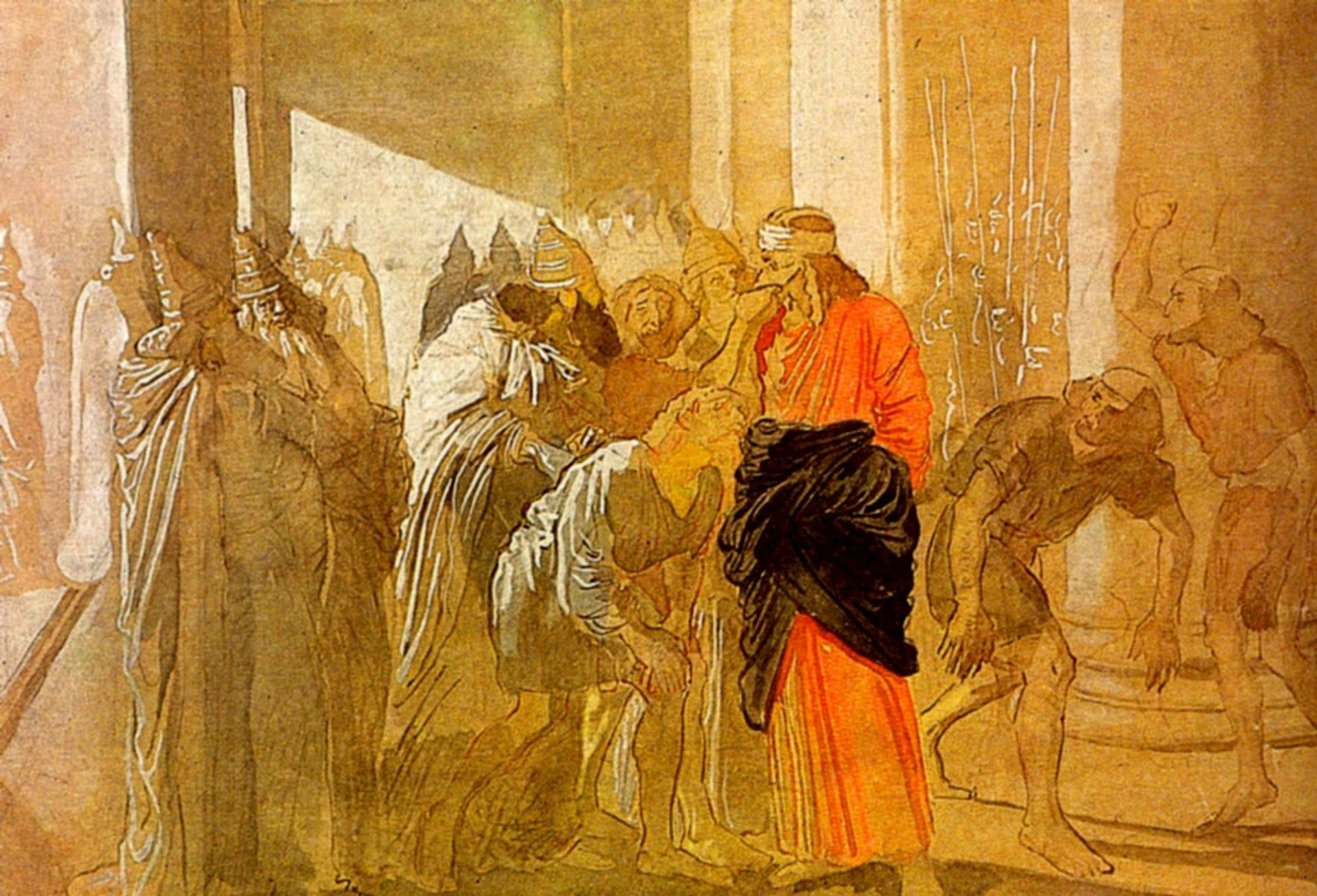 The Mocking of Christ. From the biblical sketches. by Alexander Ivanov