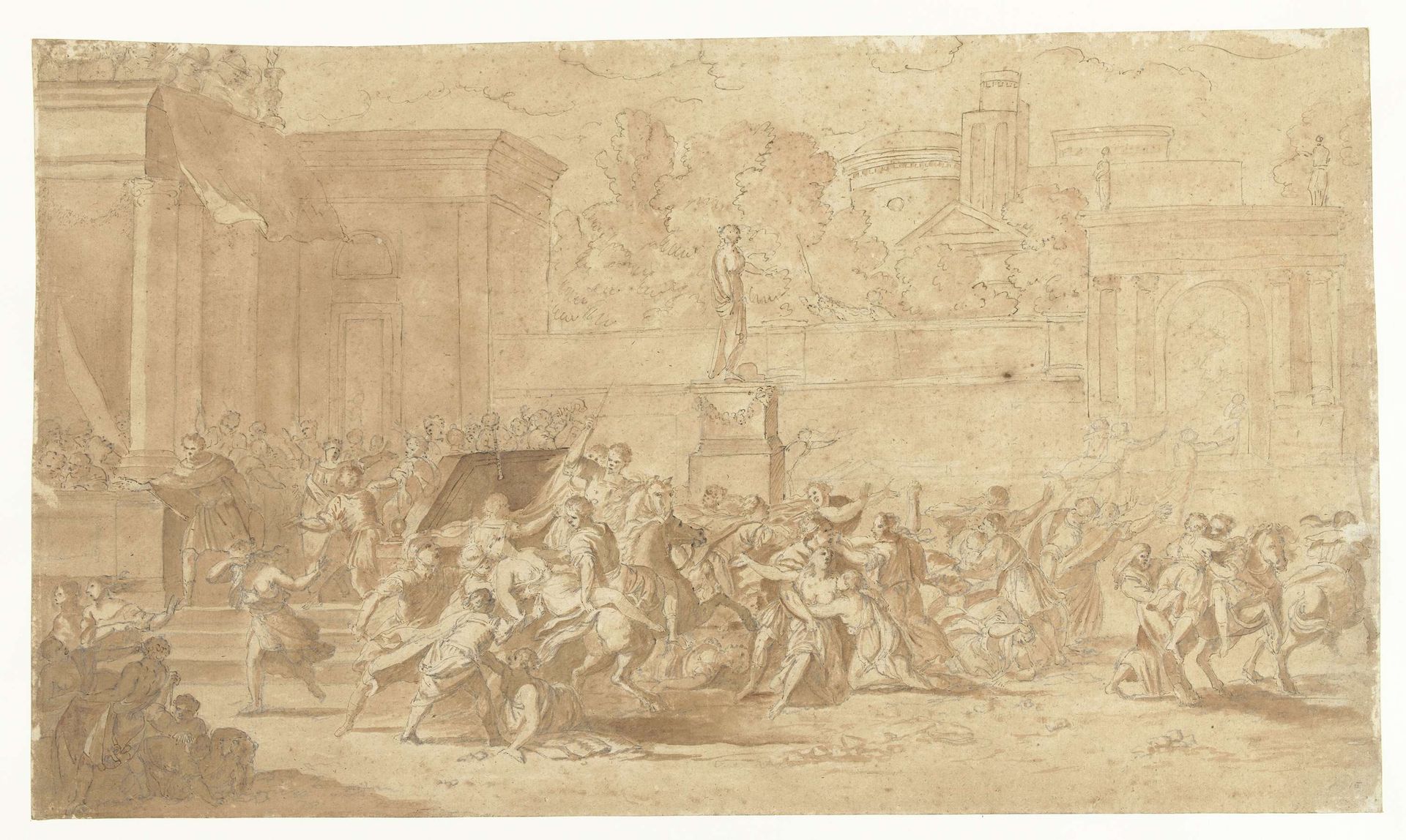 De Sabijnse maagdenroof by Mattheus Terwesten
