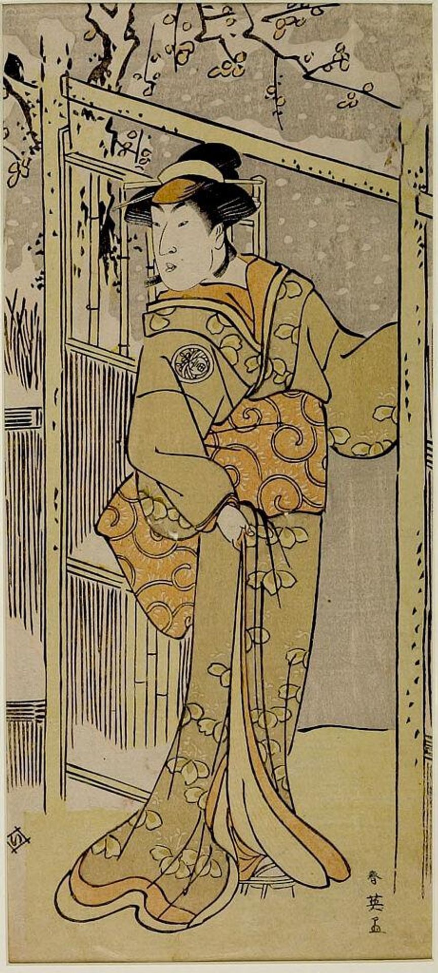 Actor Nakamura TOMISABURO AS A WOMAN by Katsukawa Shun'ei
