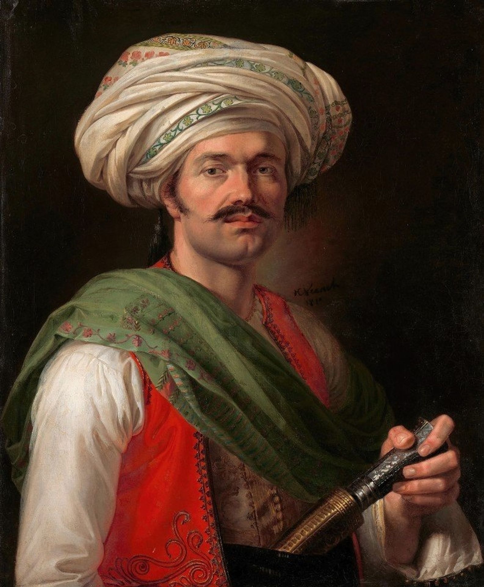 Portrait of a Mameluke. Said to Be Roustam Raza by Horace Vernet