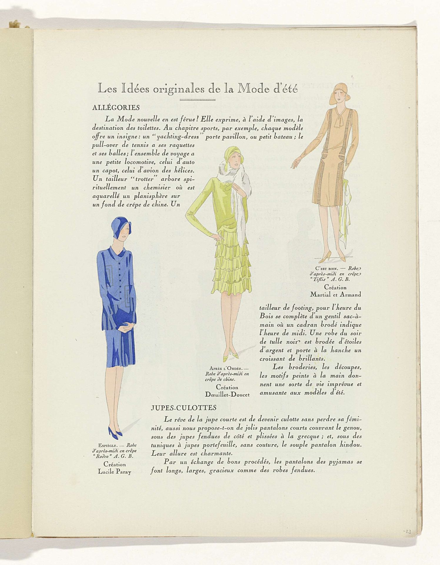 Art - Goût - Beauté, Feuillets de l' élégance féminine, Mai 1929, No. 105, 9e Année, p. 24 by Anonymous