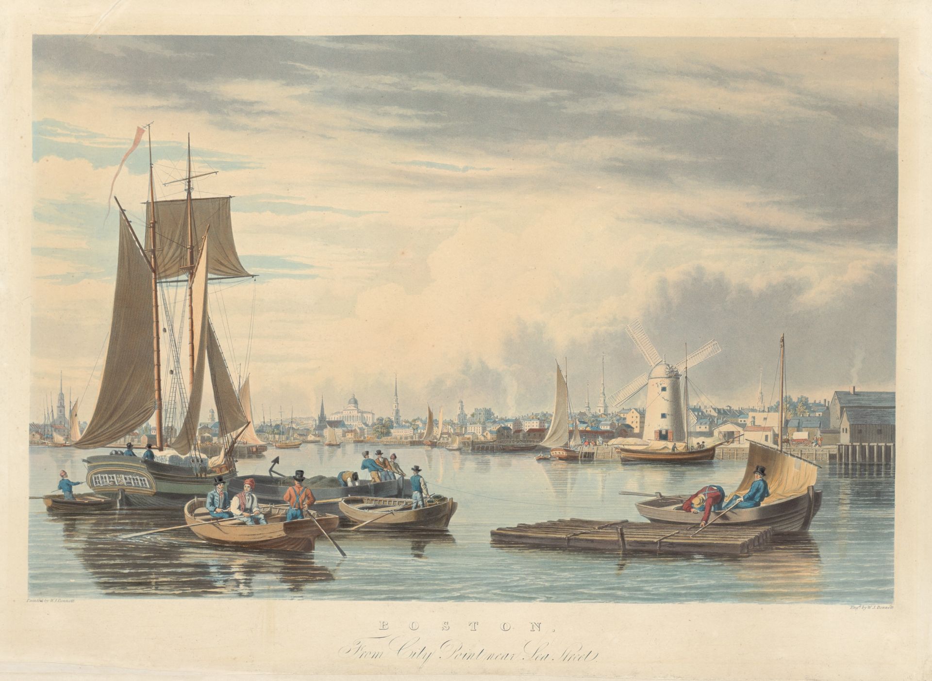 Boston: From City Point near Sea Street by William James Bennett