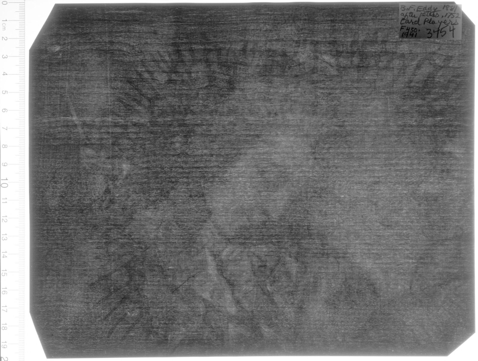 X-radiograph(s) of "Gamblers (after Peters, 1881)" by Artist of original: Benjamin Franklin Eddy