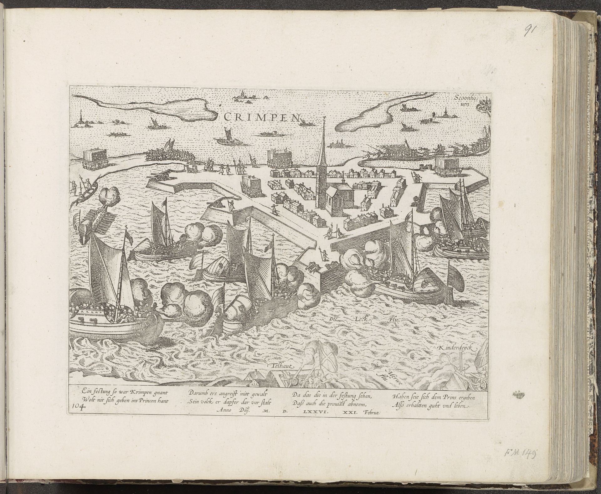 Inname van Krimpen, 1576 by Frans Hogenberg