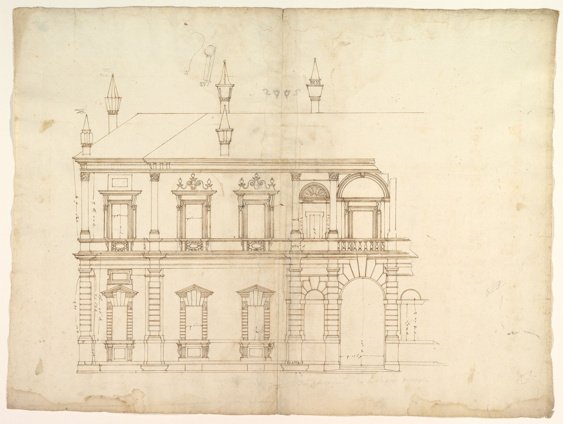 Villa Giulia, Casino, elevation by Anonymous