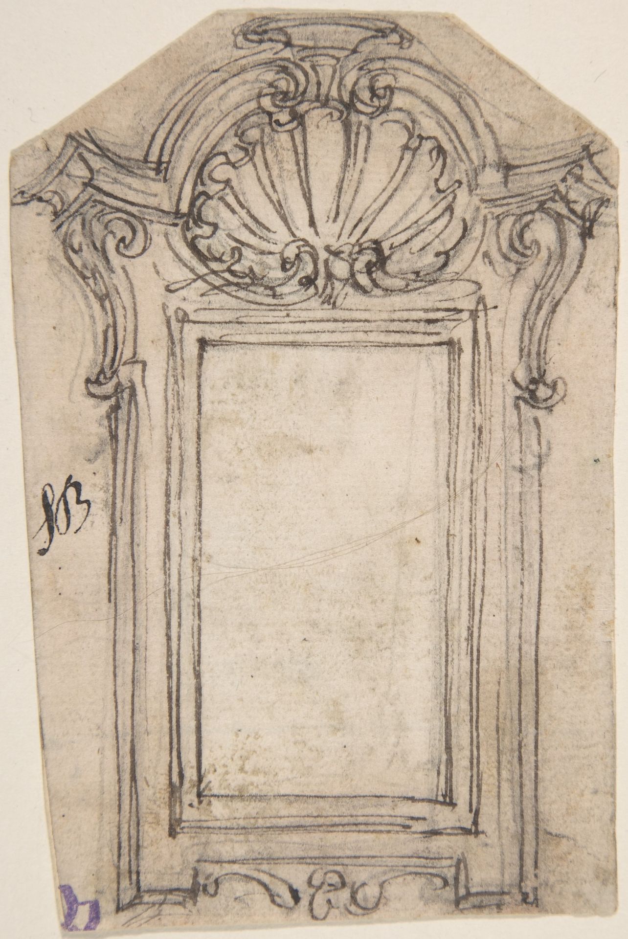 Design for a Frame Decorated with a Shell Motif by Giovanni Battista Foggini