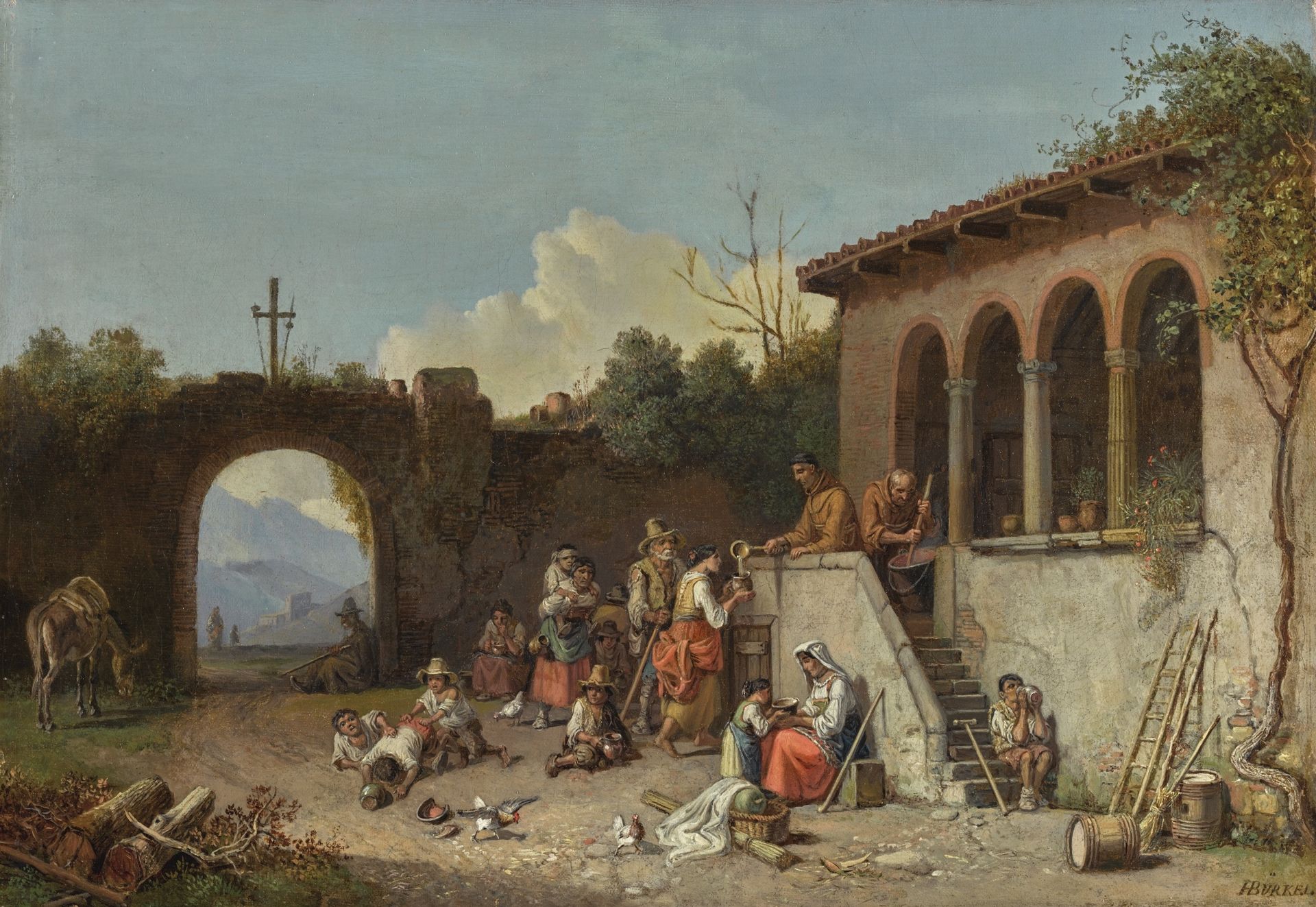 Soup Kitchen in the Monastary by Heinrich Bürkel