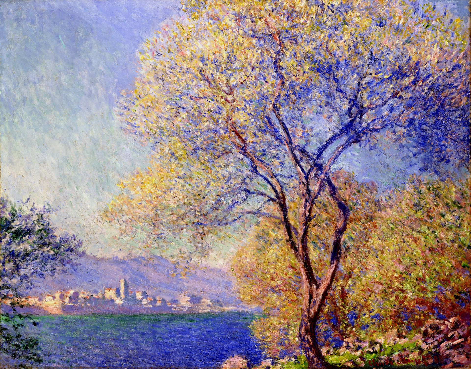 Antibes Seen from the Salis Gardens 01 by Claude Monet