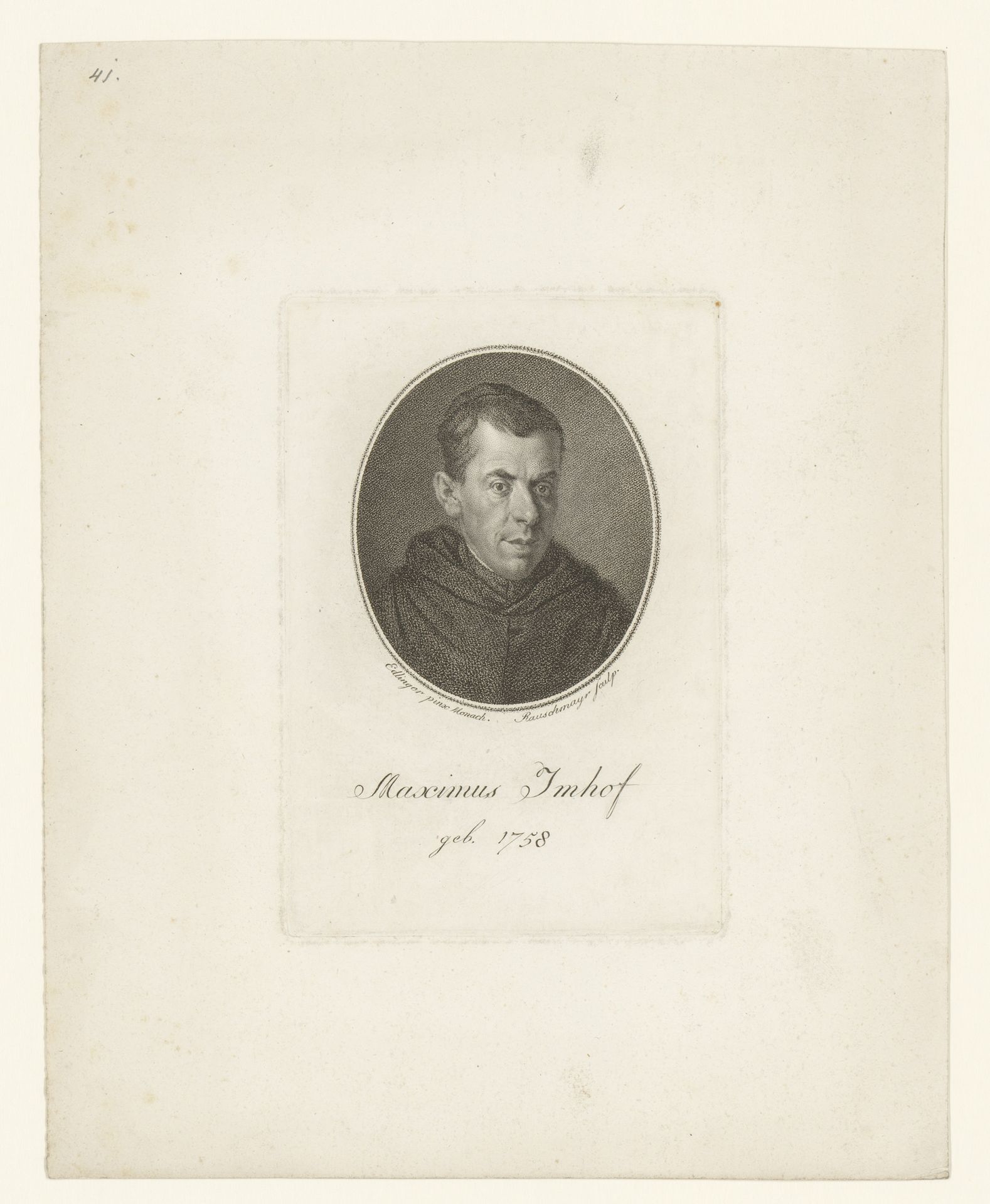 Portret van Maximus von Imhof by Joseph Peter Paul Rauschmayr