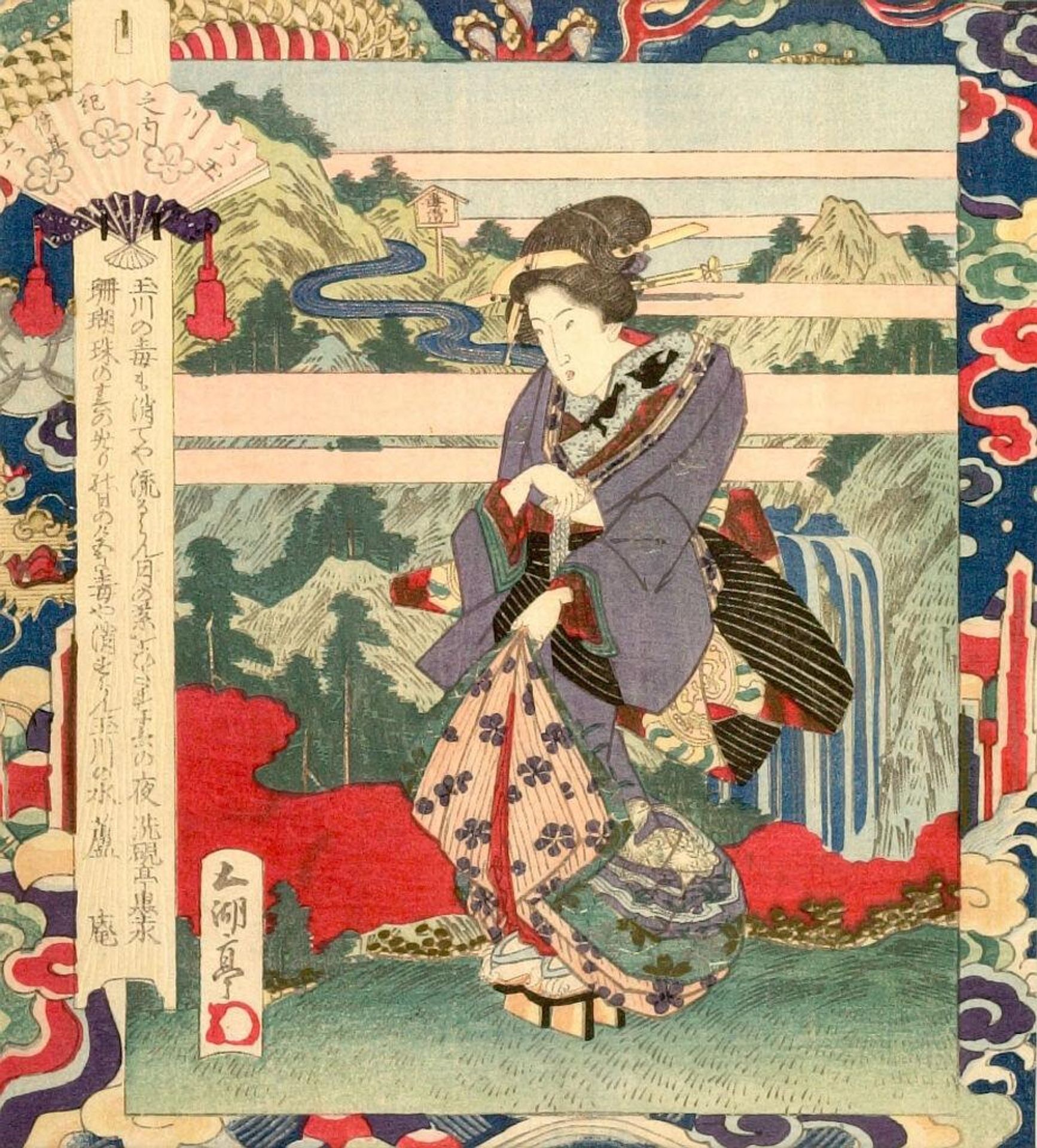 Kii no Tamagawa, Number Six, from the series The Six Crystal Rivers (Roku Tamagawa) by Utagawa Sadakage