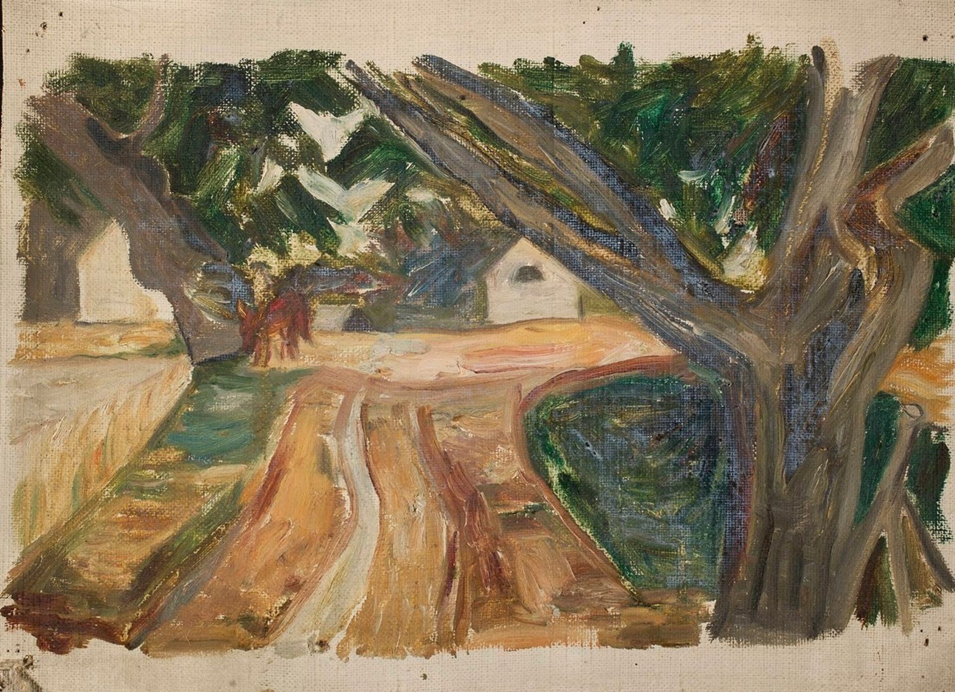 Roadside trees by Tadeusz Makowski