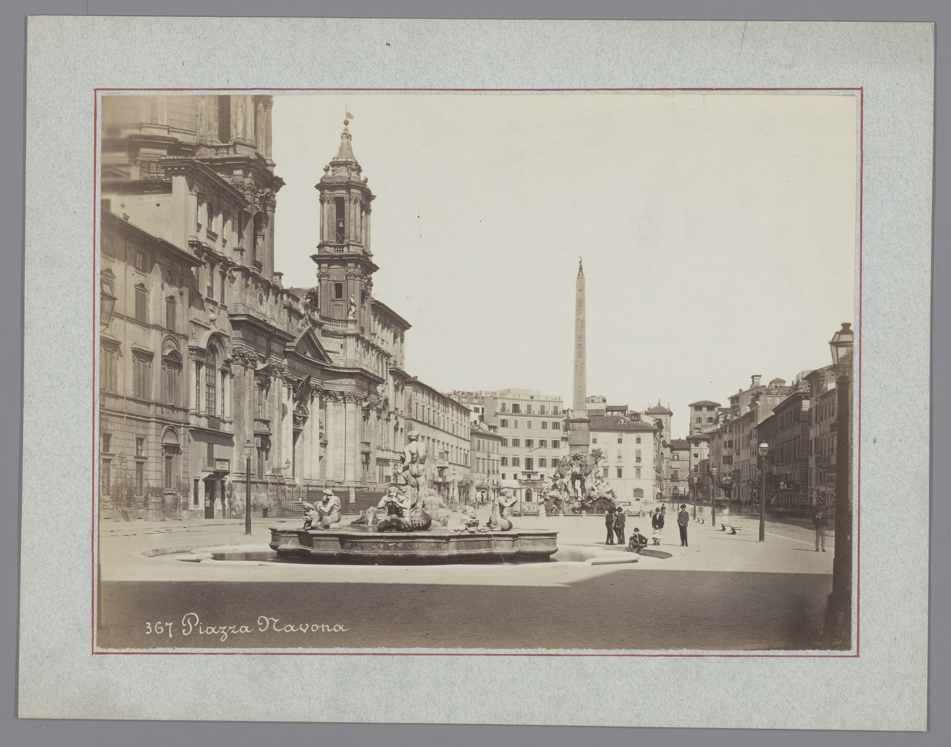 Gezicht op het Piazza Navona te Rome, Italië by Anonymous