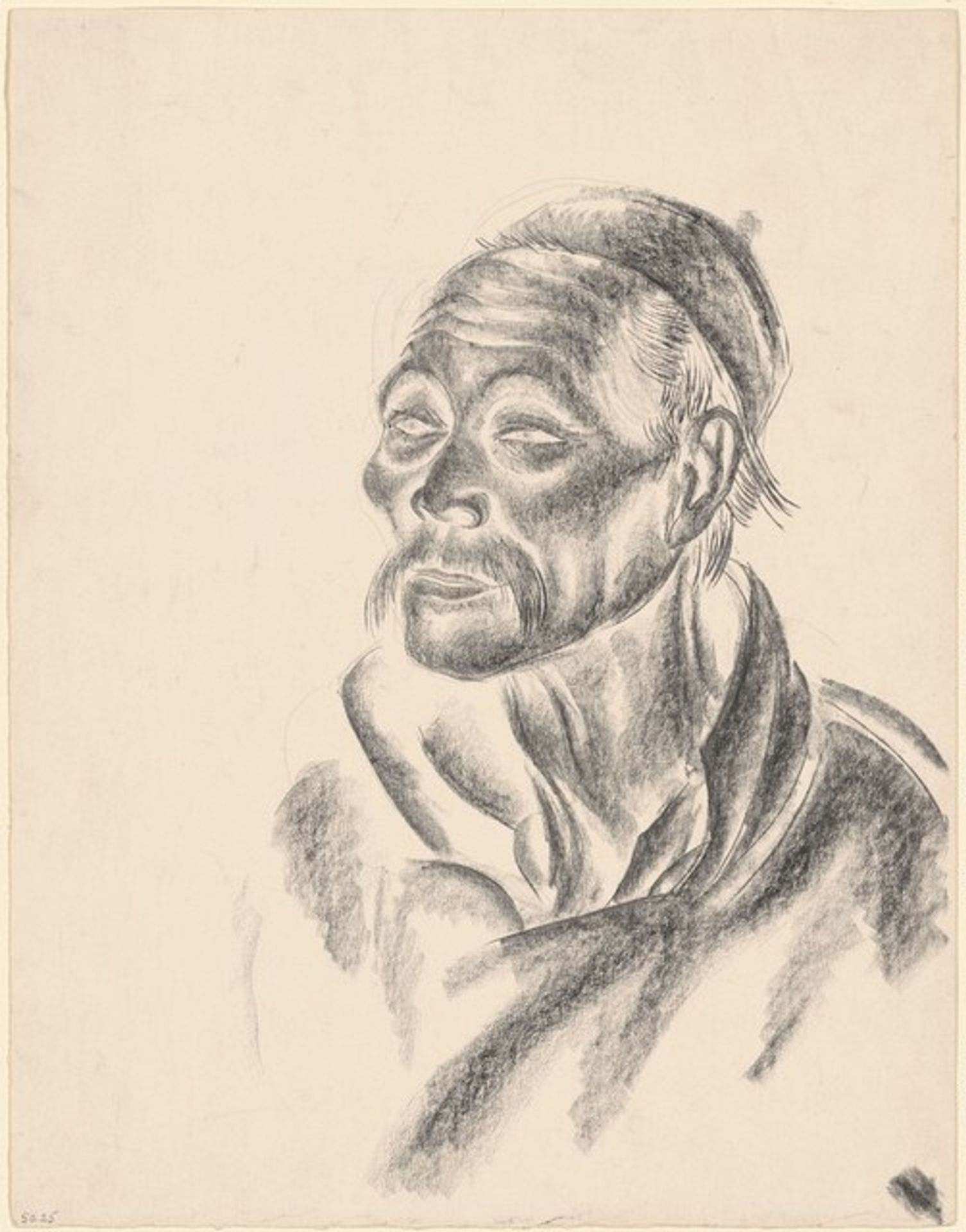 Head of a Chinese Man by Thomas Schofield Handforth