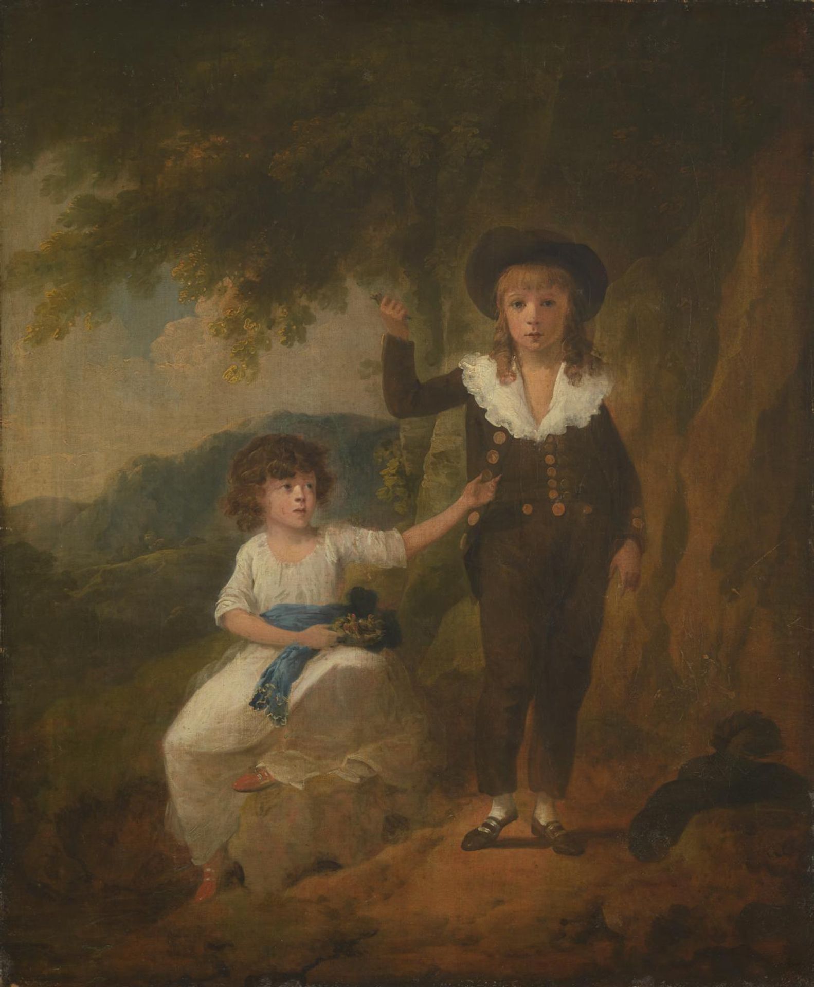 Two Children by Julius Caesar Ibbetson
