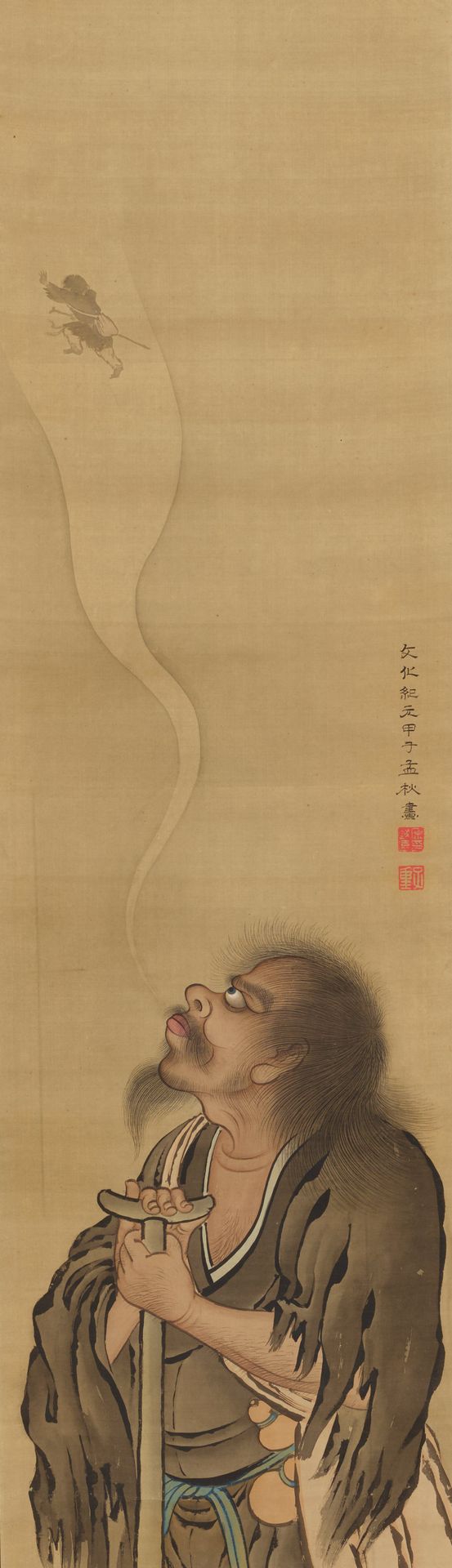 Chinese Immortals [one of a pair] by Hara Zaichū 原在中