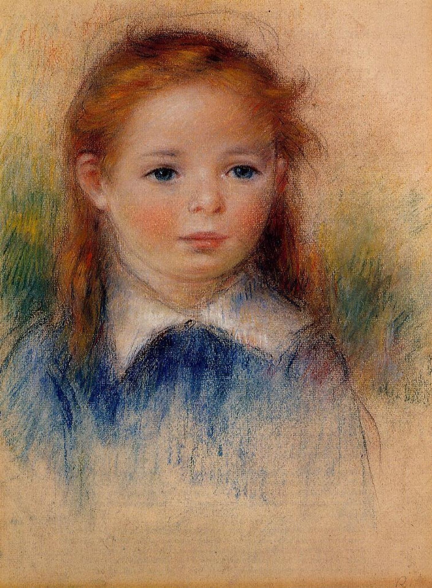 Portrait of a Little Girl by Pierre-Auguste Renoir