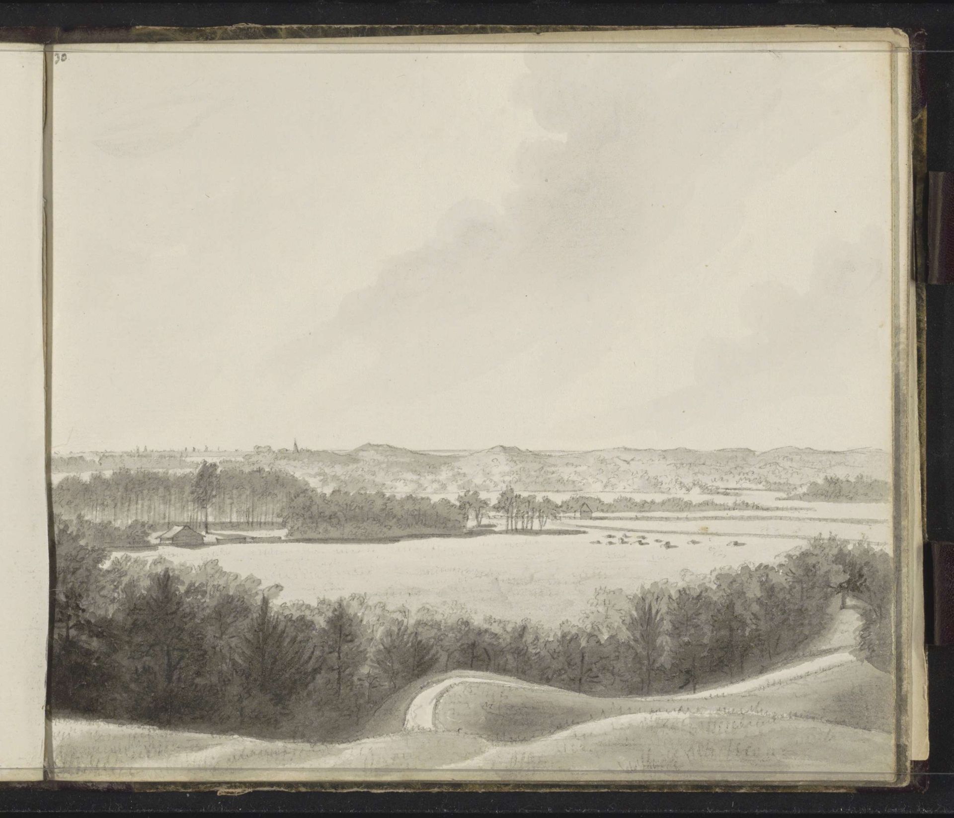 Heuvellandschap by Hendrik Abraham Klinkhamer