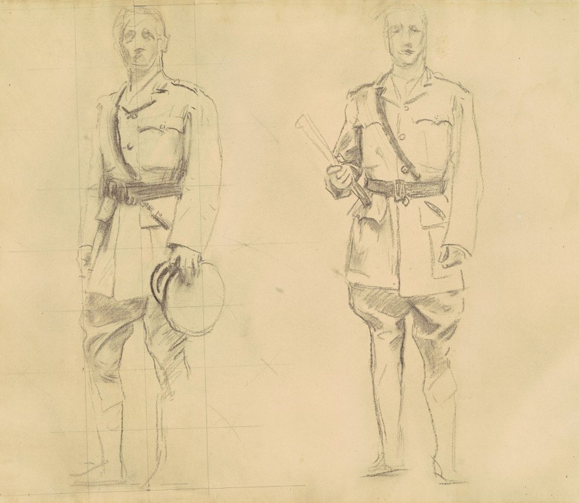 Studies of Generals Plumer and Haig for ‘General Officers of World War I’ by John Singer Sargent