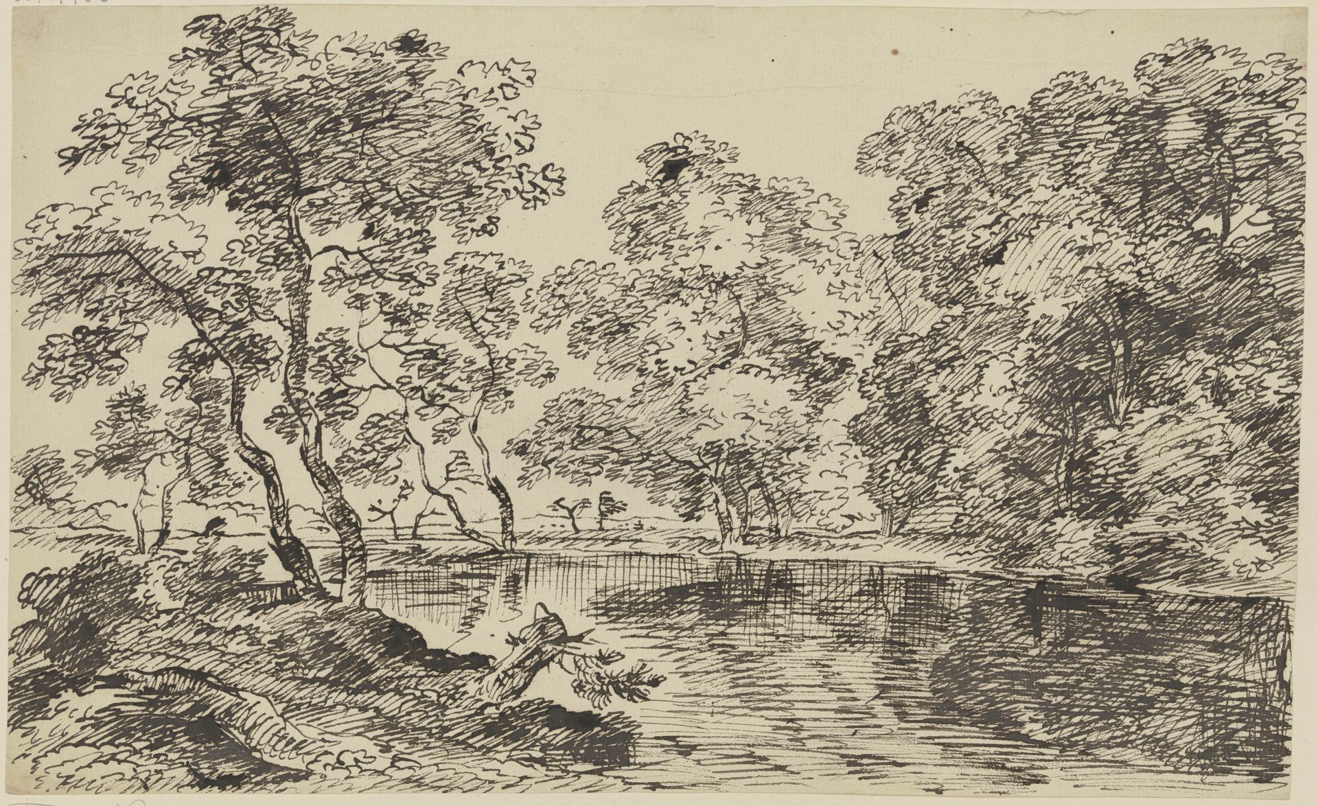 River and trees by Franz Kobell