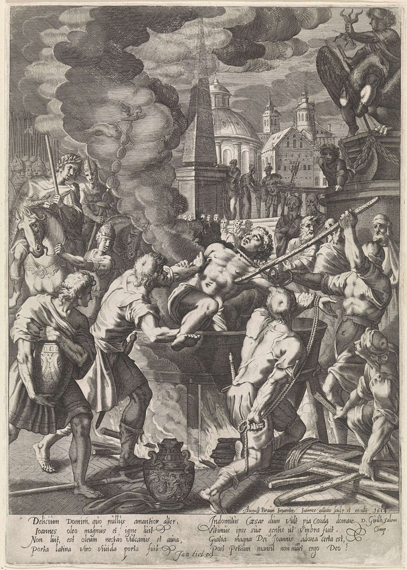 Martelaarschap van Johannes de evangelist by Johann Gelle