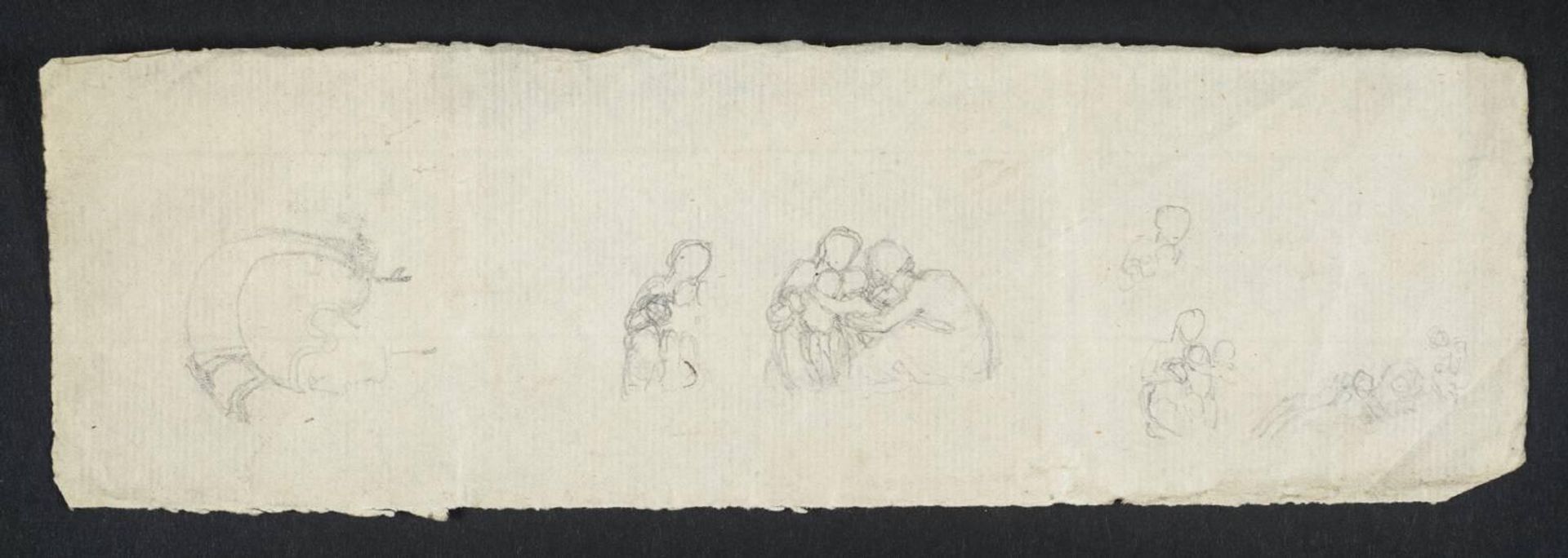 [title not known] Verso: Sketch of Figure Group by John Flaxman