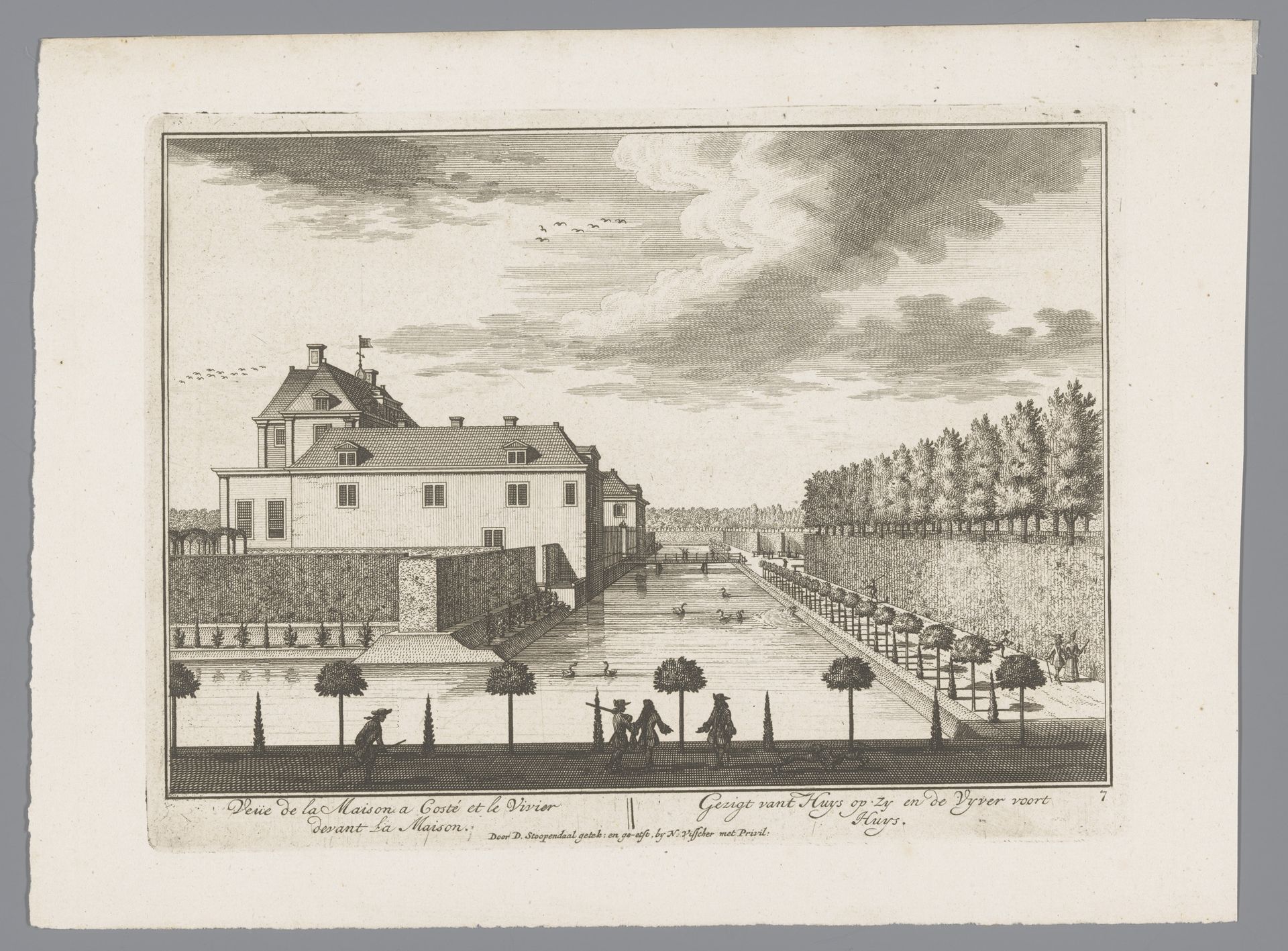 Gezicht op de zijgevel van Slot Zeist by Daniël Stopendaal