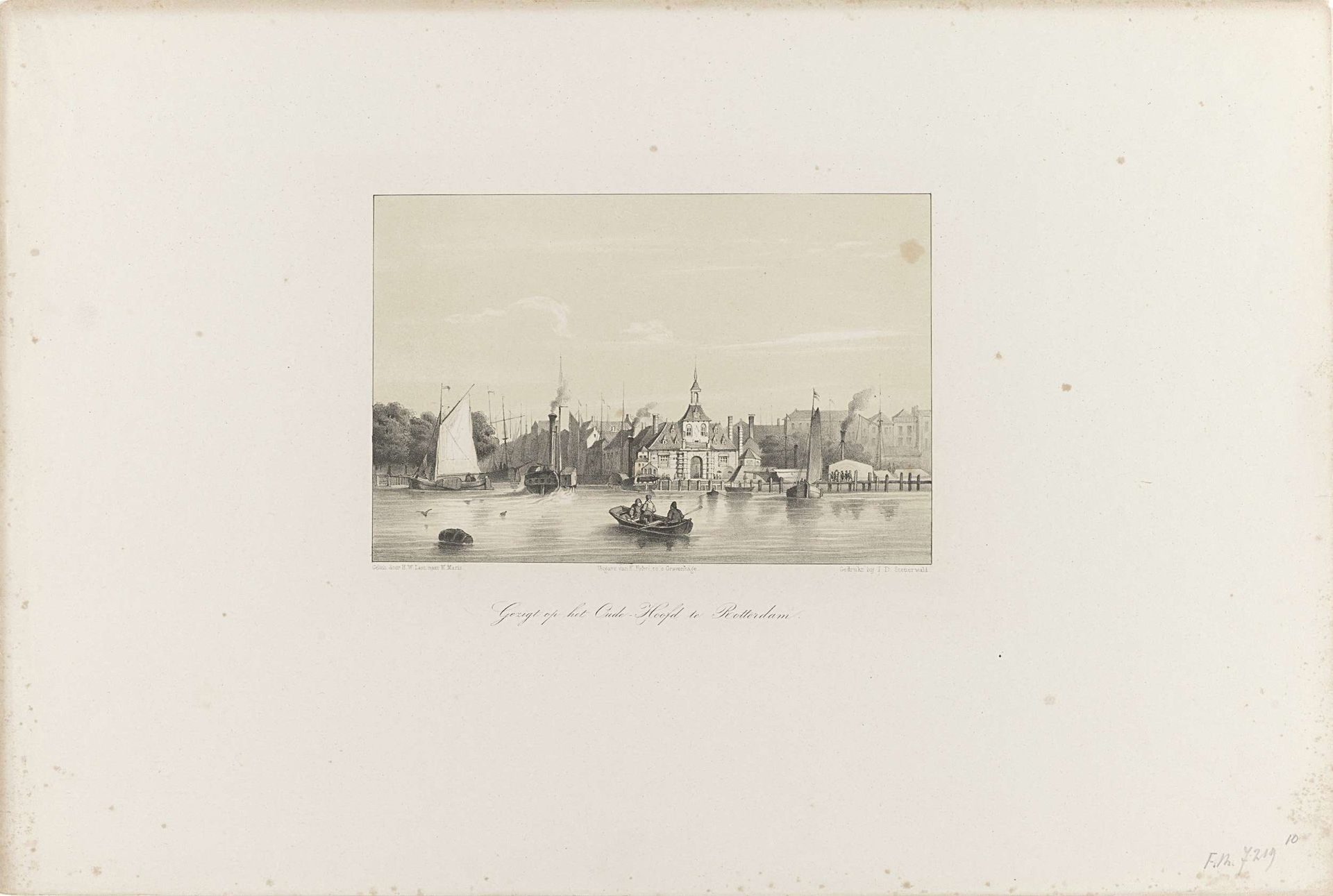 Gezicht op het Oude Hoofd te Rotterdam, 1854 by Hendrik Wilhelmus Last