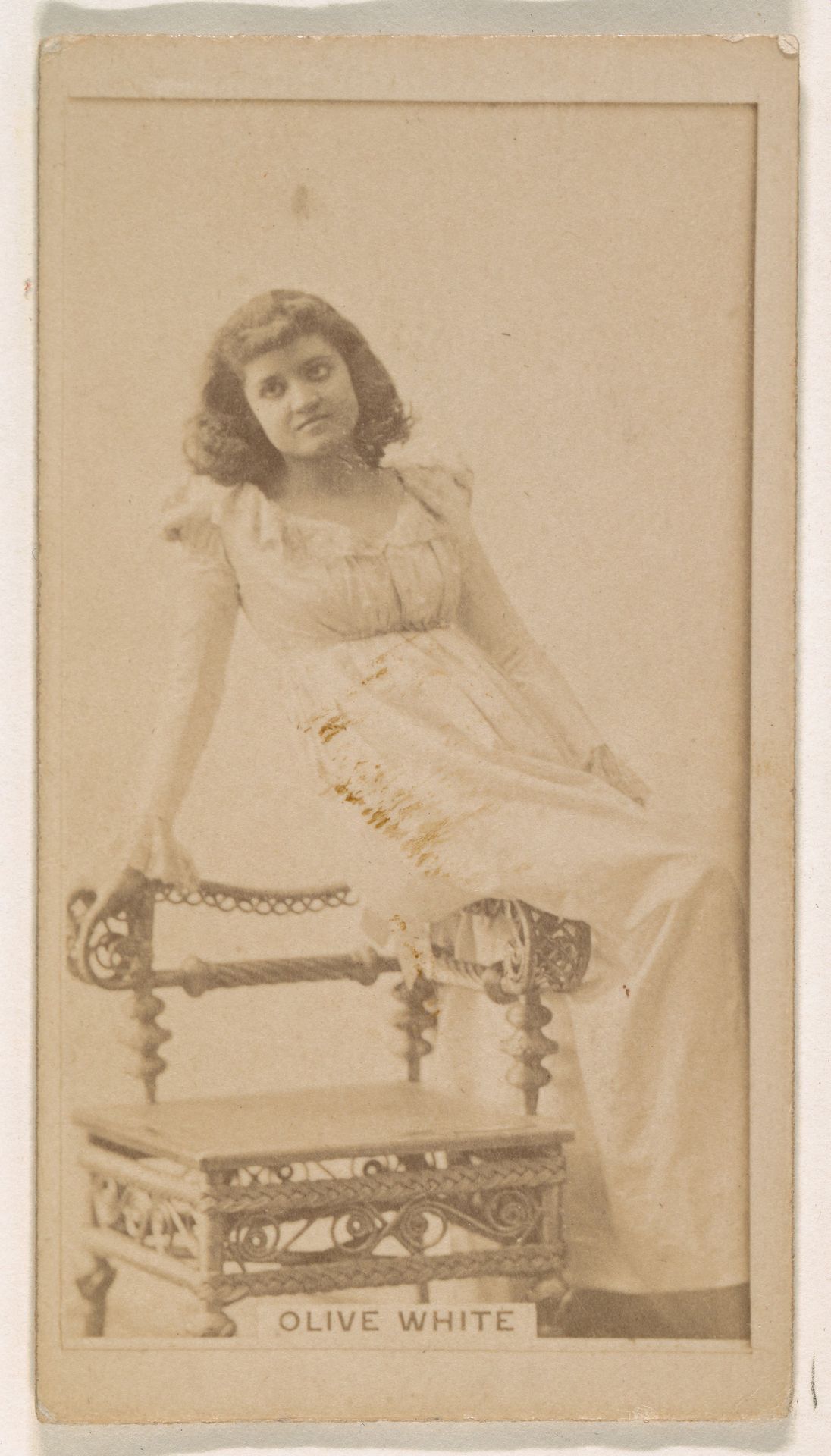 Olive White, from the Actresses series (N245) issued by Kinney Brothers to promote Sweet Caporal Cigarettes by Kinney Brothers Tobacco Company