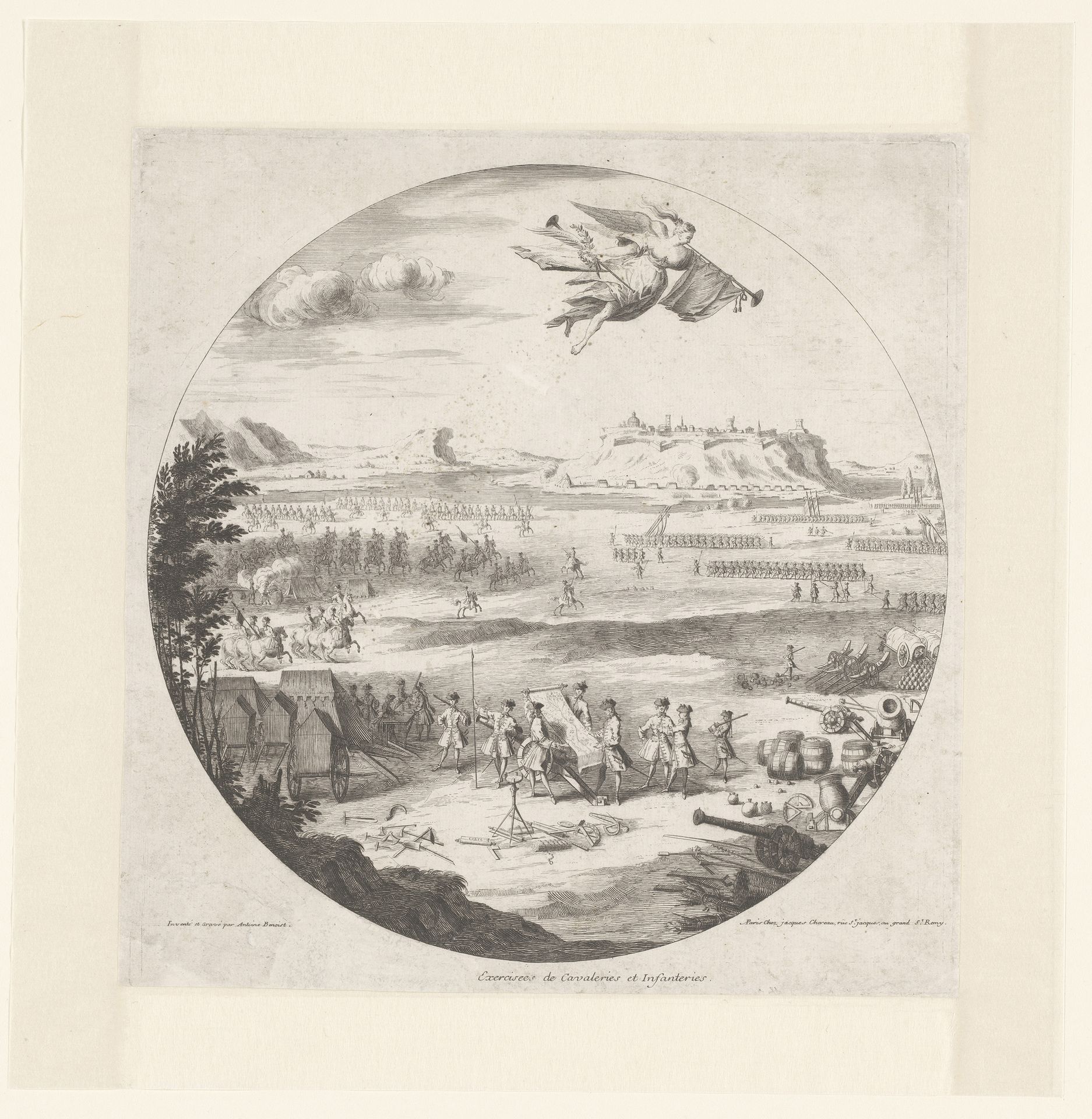 Militaire oefeningen van de cavalarie en infanterie by Antoine Benoist