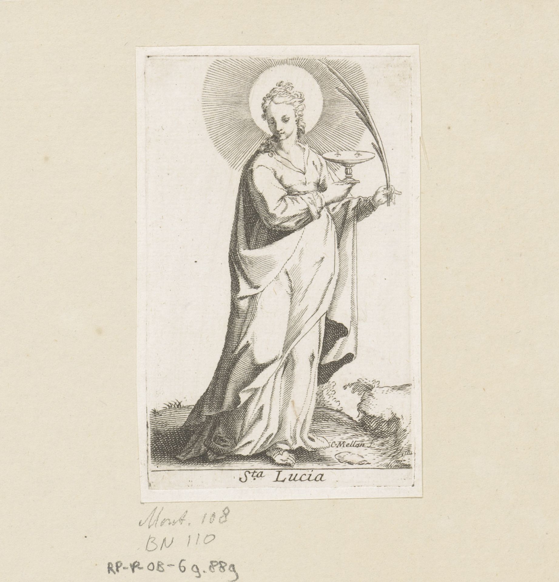H. Lucia by Claude Mellan