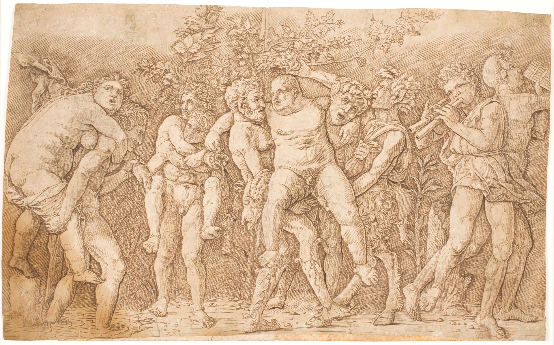 Bakkanal med Silén by Andrea Mantegna