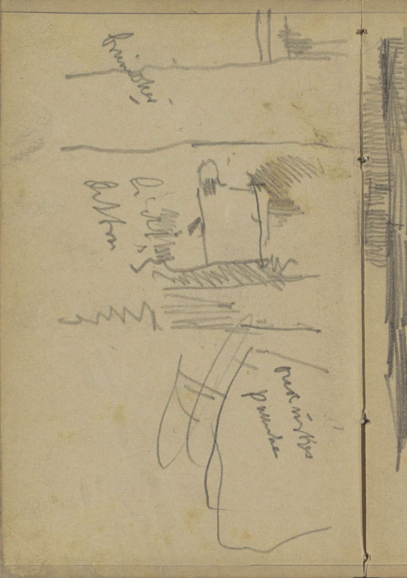 Studieblad, onder andere met de onderkant van een rok by George Hendrik Breitner