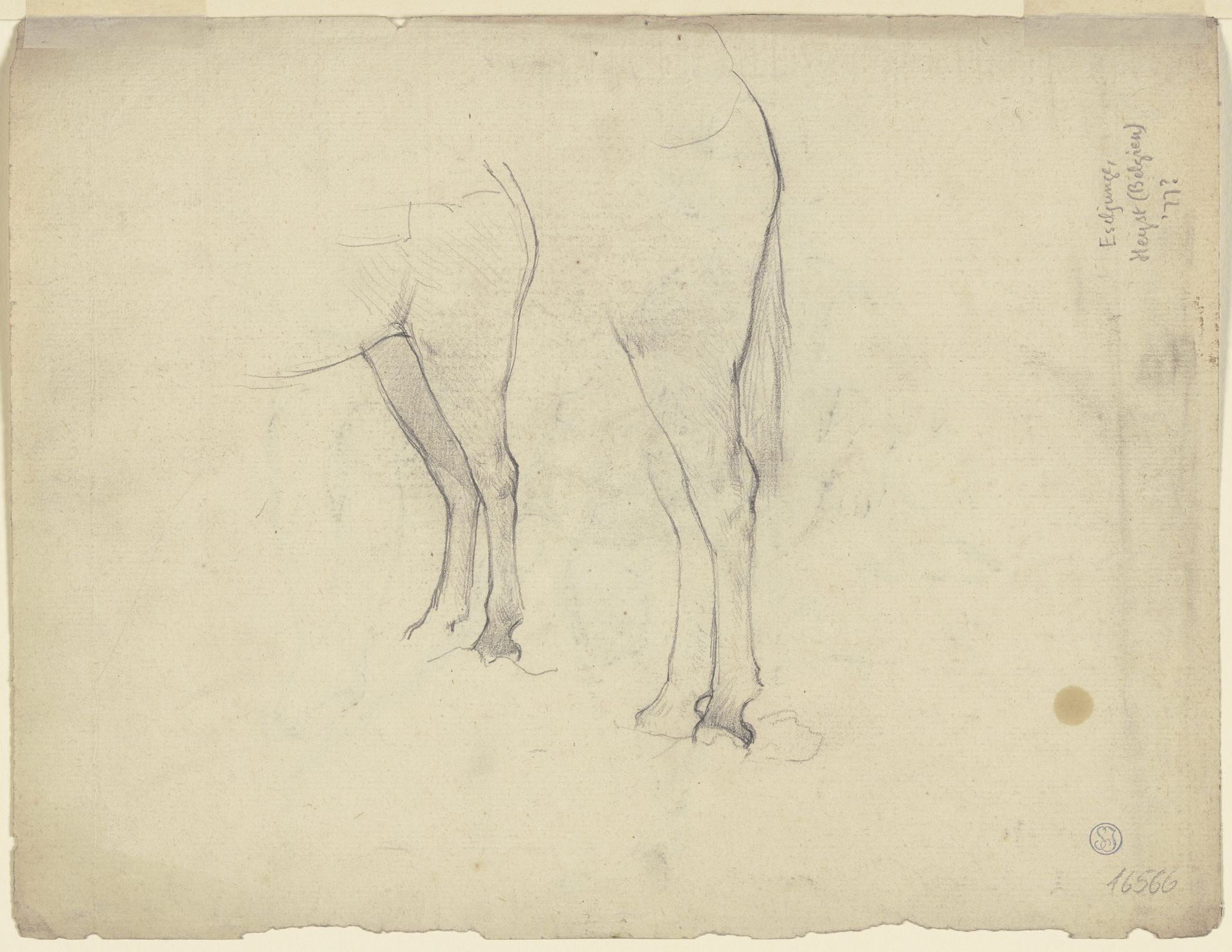 Hinterläufe eines Esels (_Ein Eselreiter in den Dünen_) by Otto Scholderer