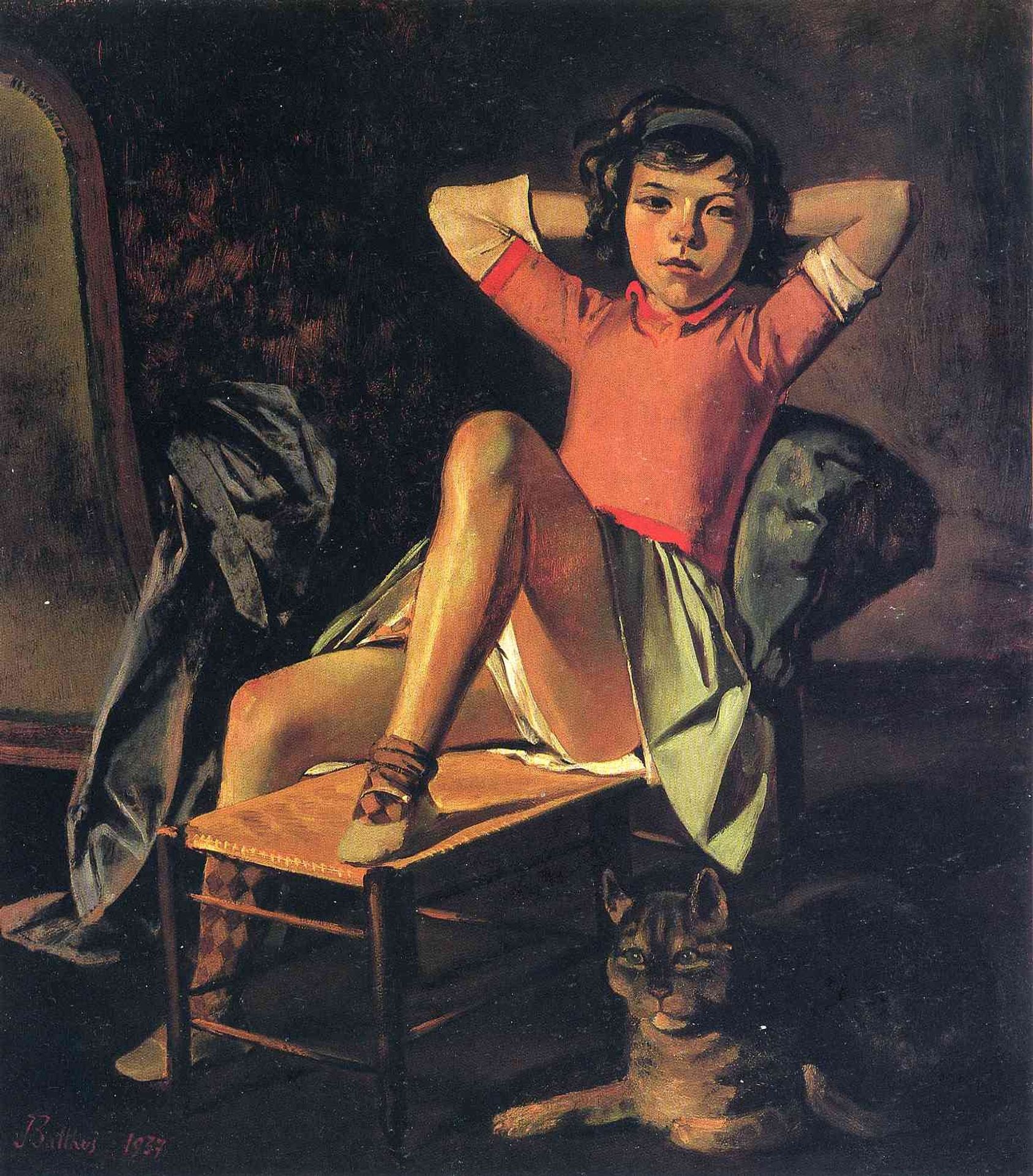 Girl and Cat by Balthus