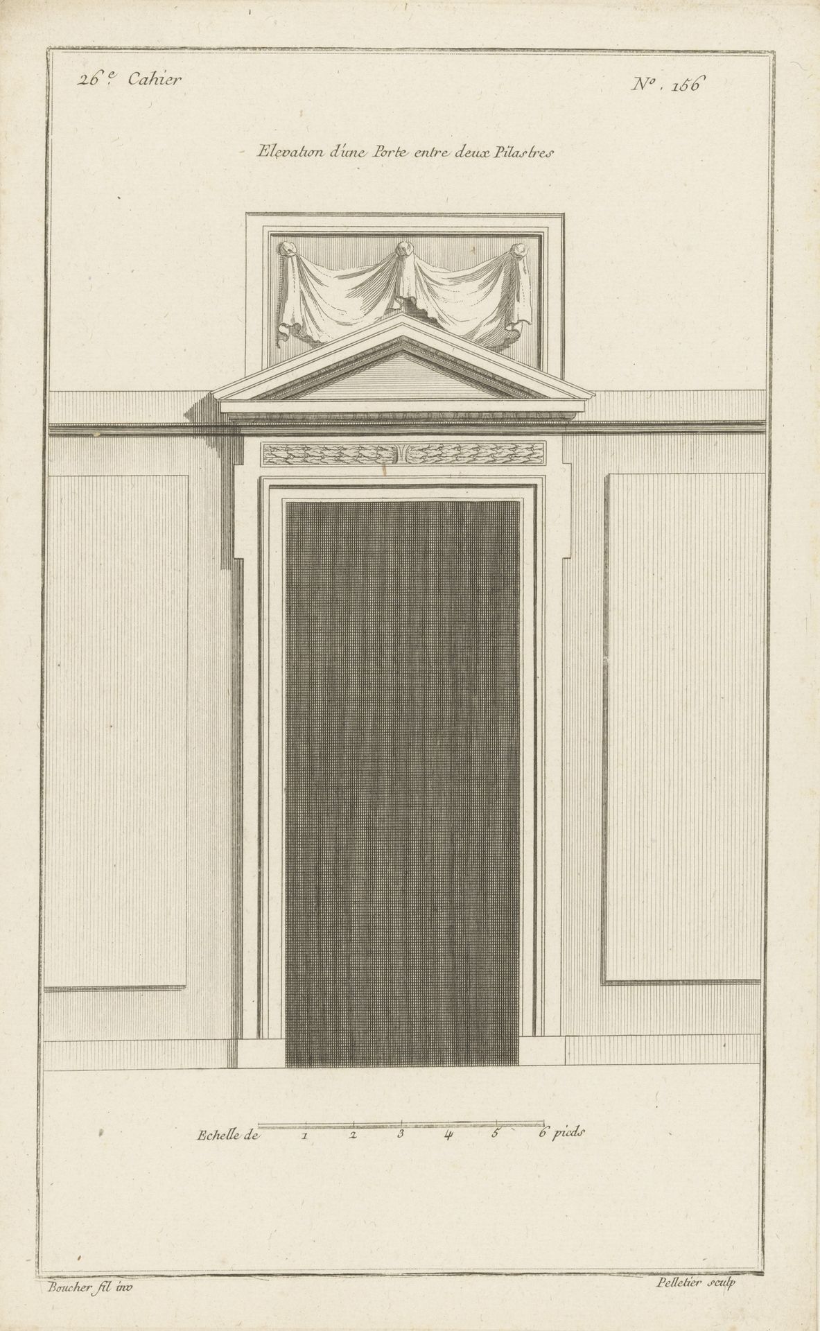 Portaal met driehoekig fronton by Jean Pelletier